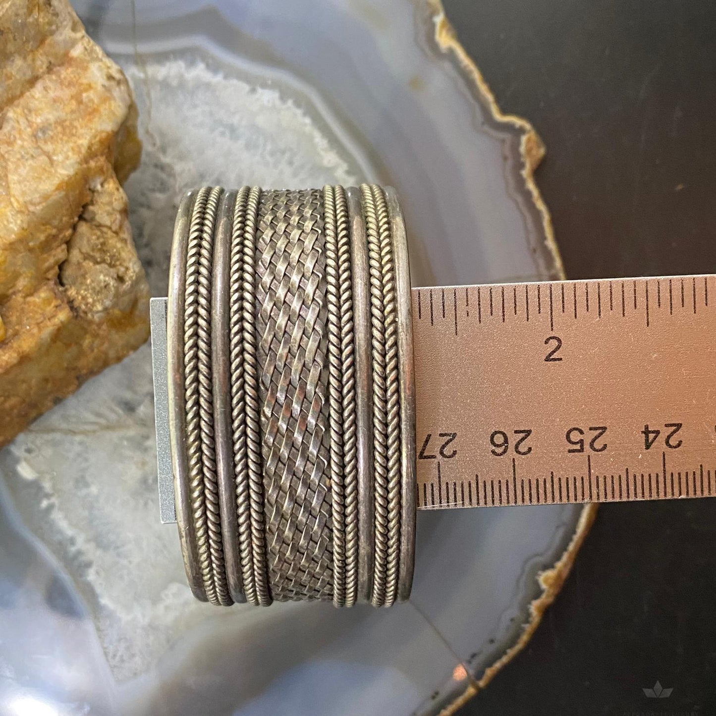 Sterling Silver Braided Fashion Cuff Bracelet For Women