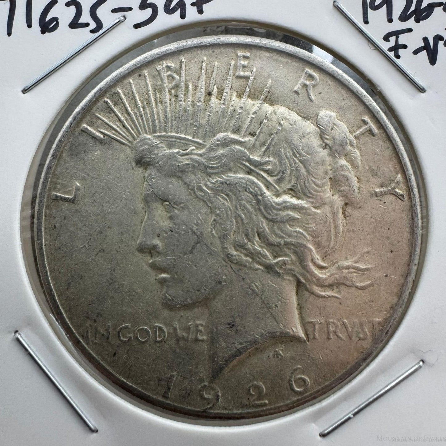1926-S US 90% Peace Silver Dollar F-VF #71625-5GP