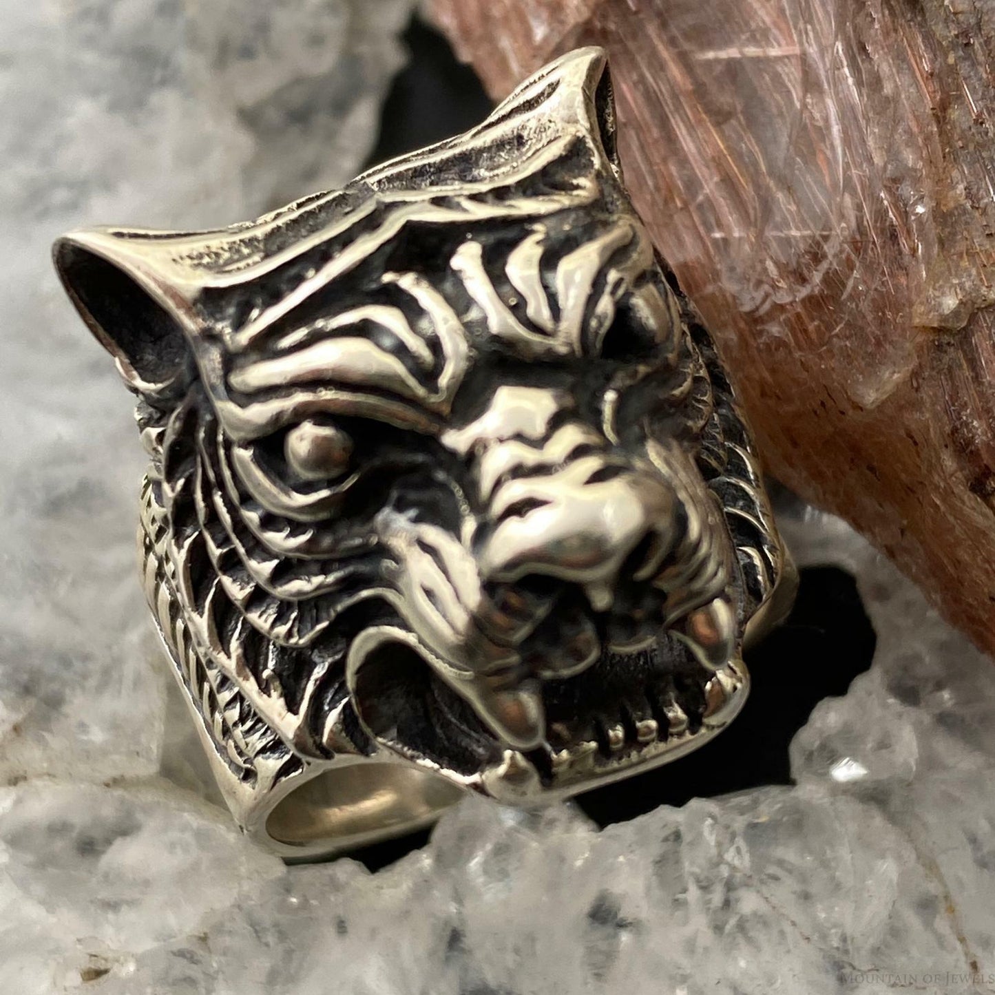 Sterling Silver Animal Ring Size 8 Men/Women 17.8 gr For Biker/ Rock N Roll