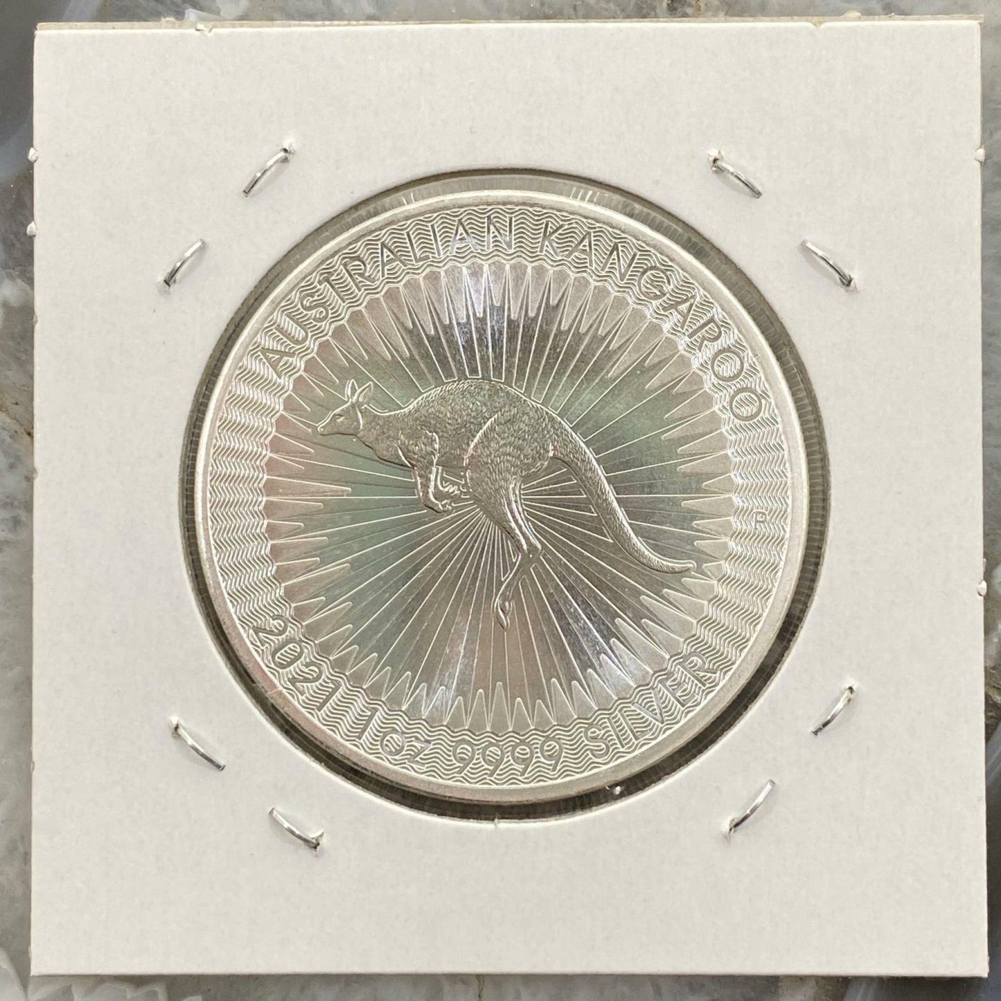 2021 1.0 Ounce .9999 Fine Silver Australian Kangaroo BU #12722-2