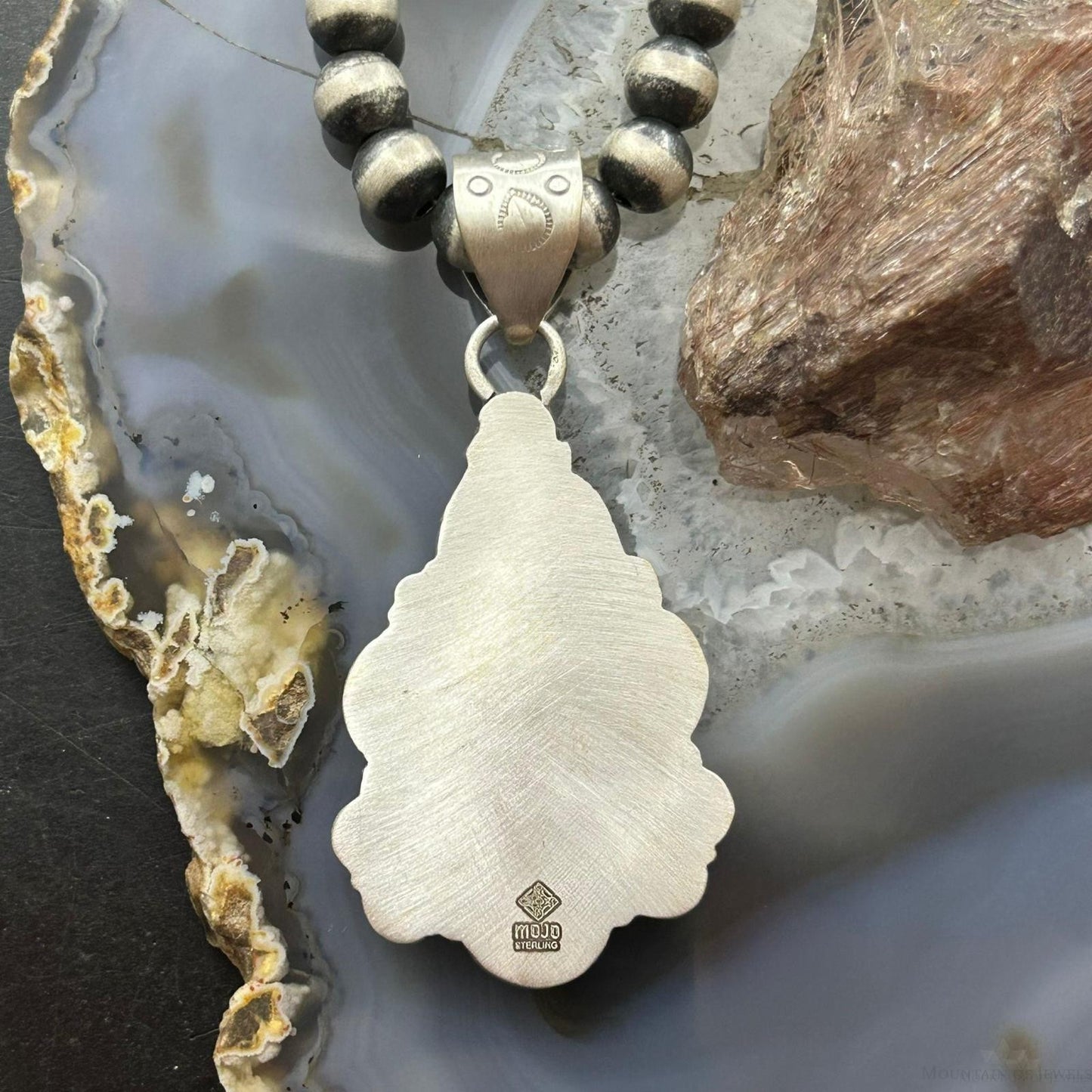Sterling Silver Southwestern Style Teardrop Turquoise Pendant For Women