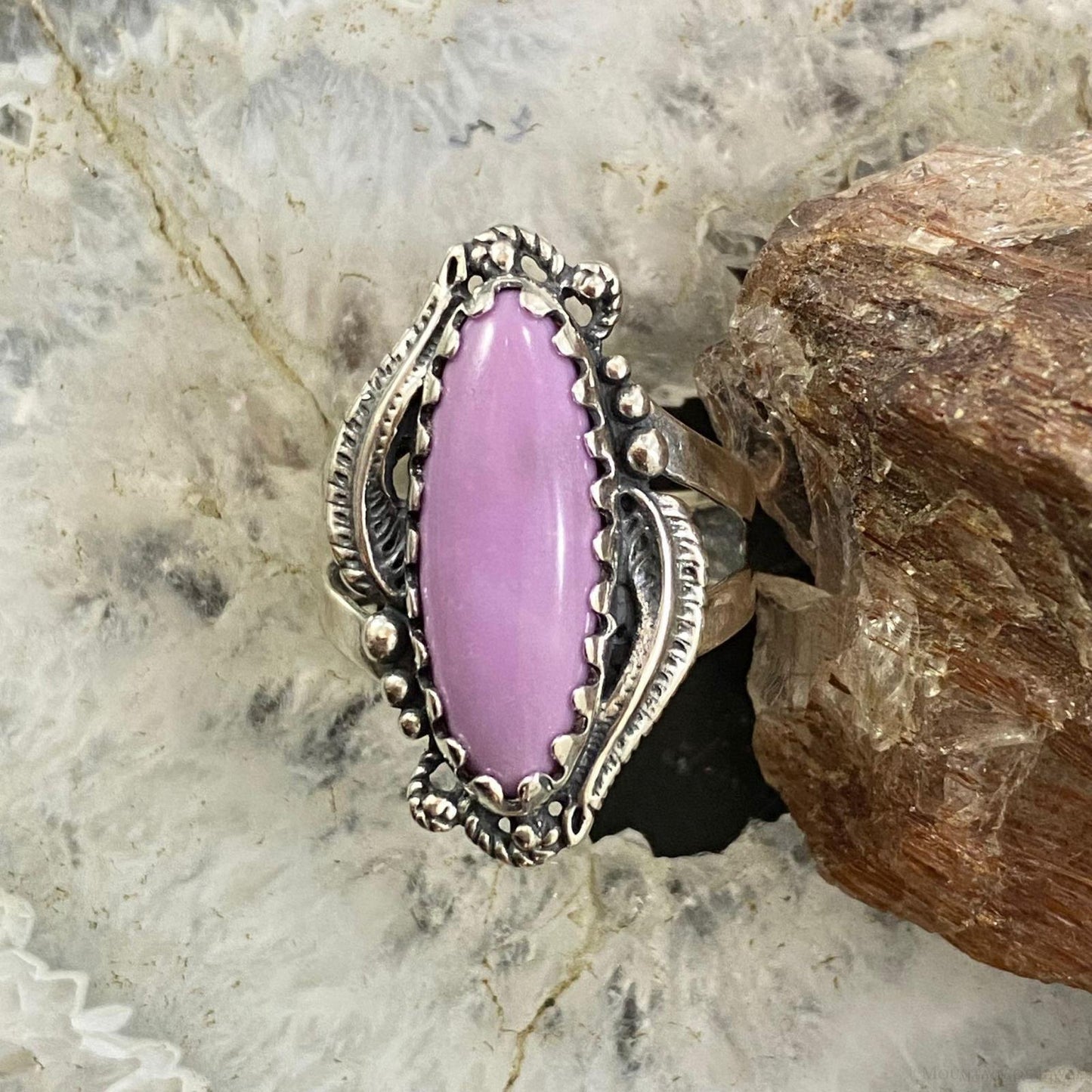 Carolyn Pollack Sterling Silver Marquise Phosphosiderite Decorated Ring For Women, Variety of Sizes