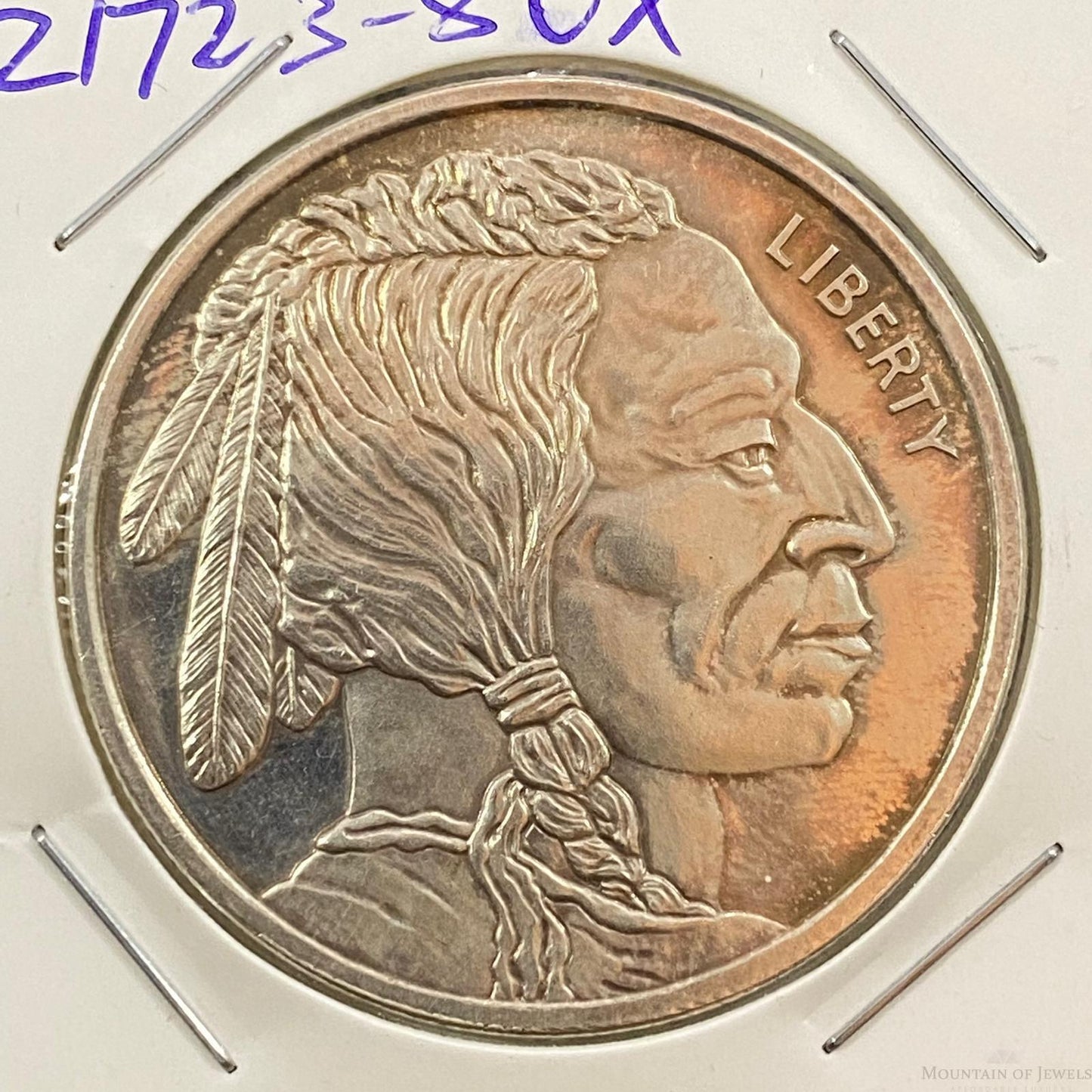 1.0 Troy Ounce .999 Fine Silver US Indian Head Design #21723-8OX