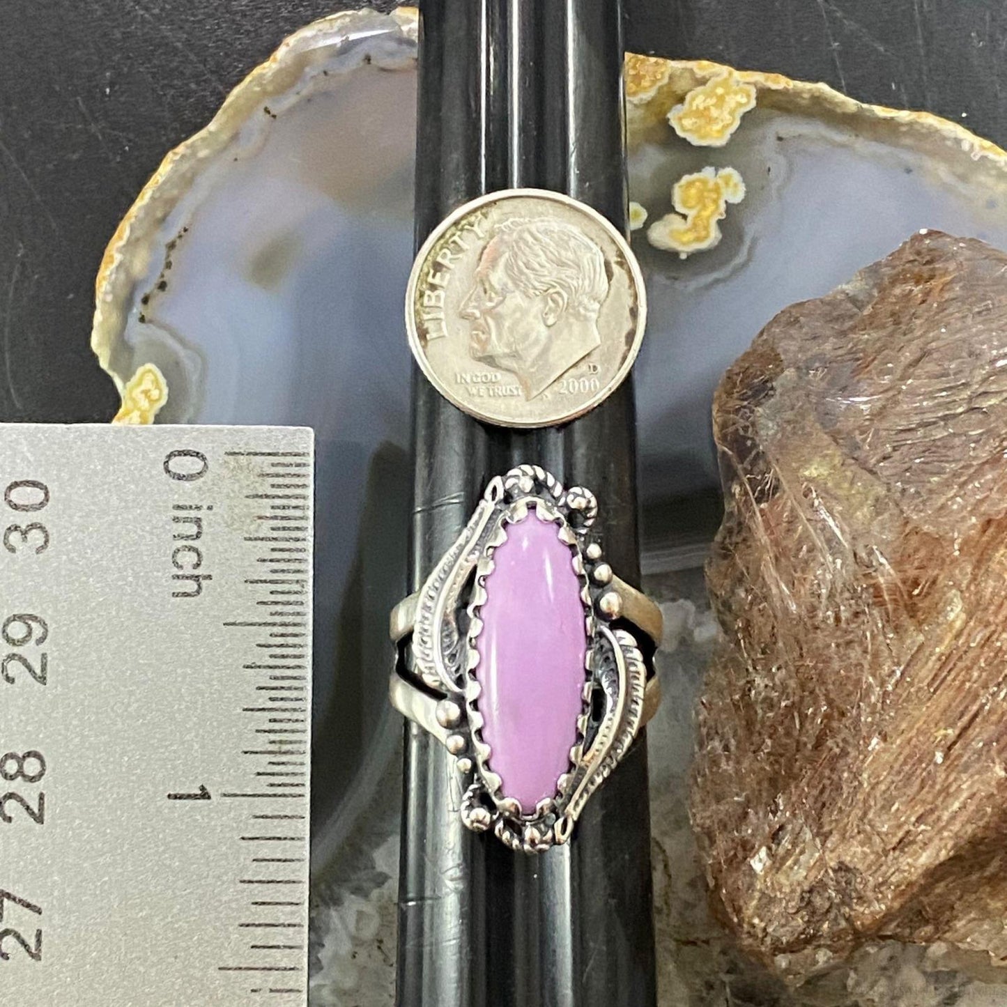 Carolyn Pollack Sterling Silver Marquise Phosphosiderite Decorated Ring For Women, Variety of Sizes