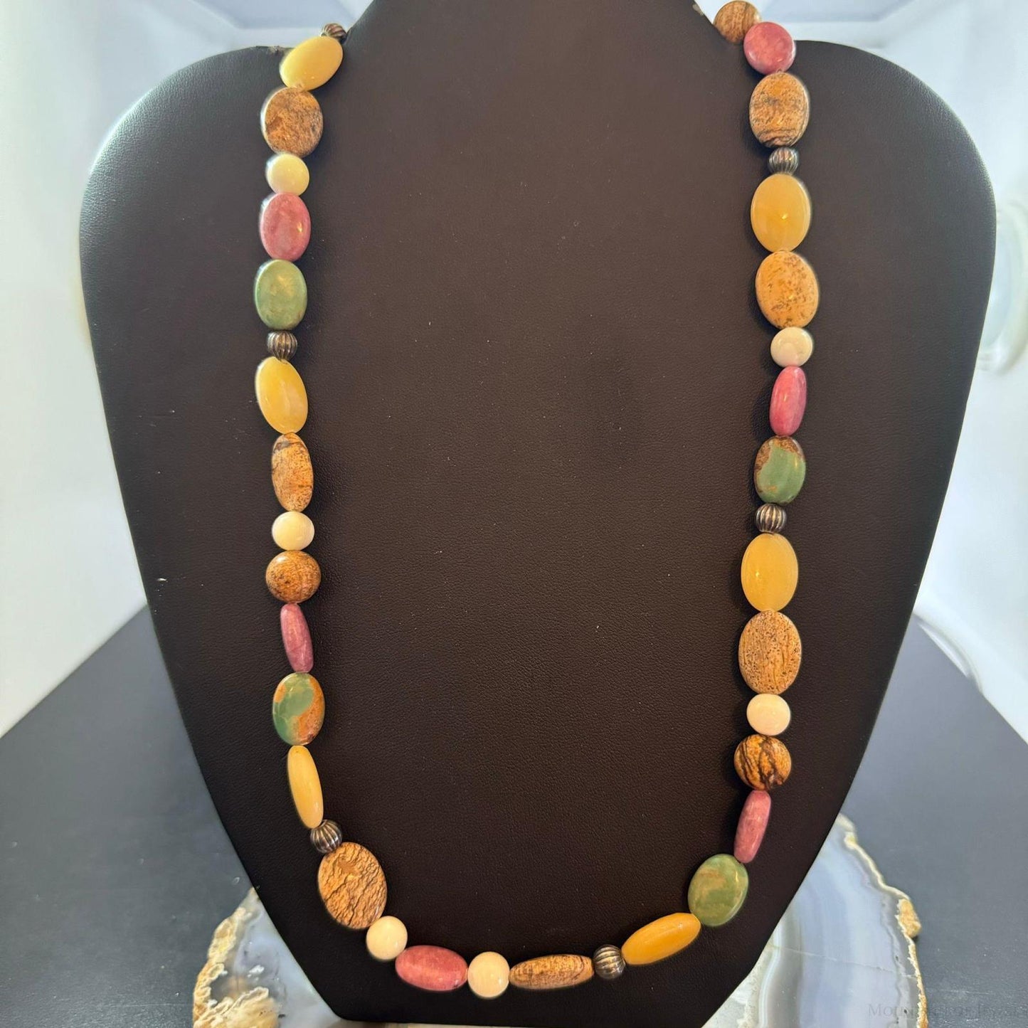 Carolyn Pollack Sterling Silver Multi Pastel Gemstone Beaded Necklace For Women