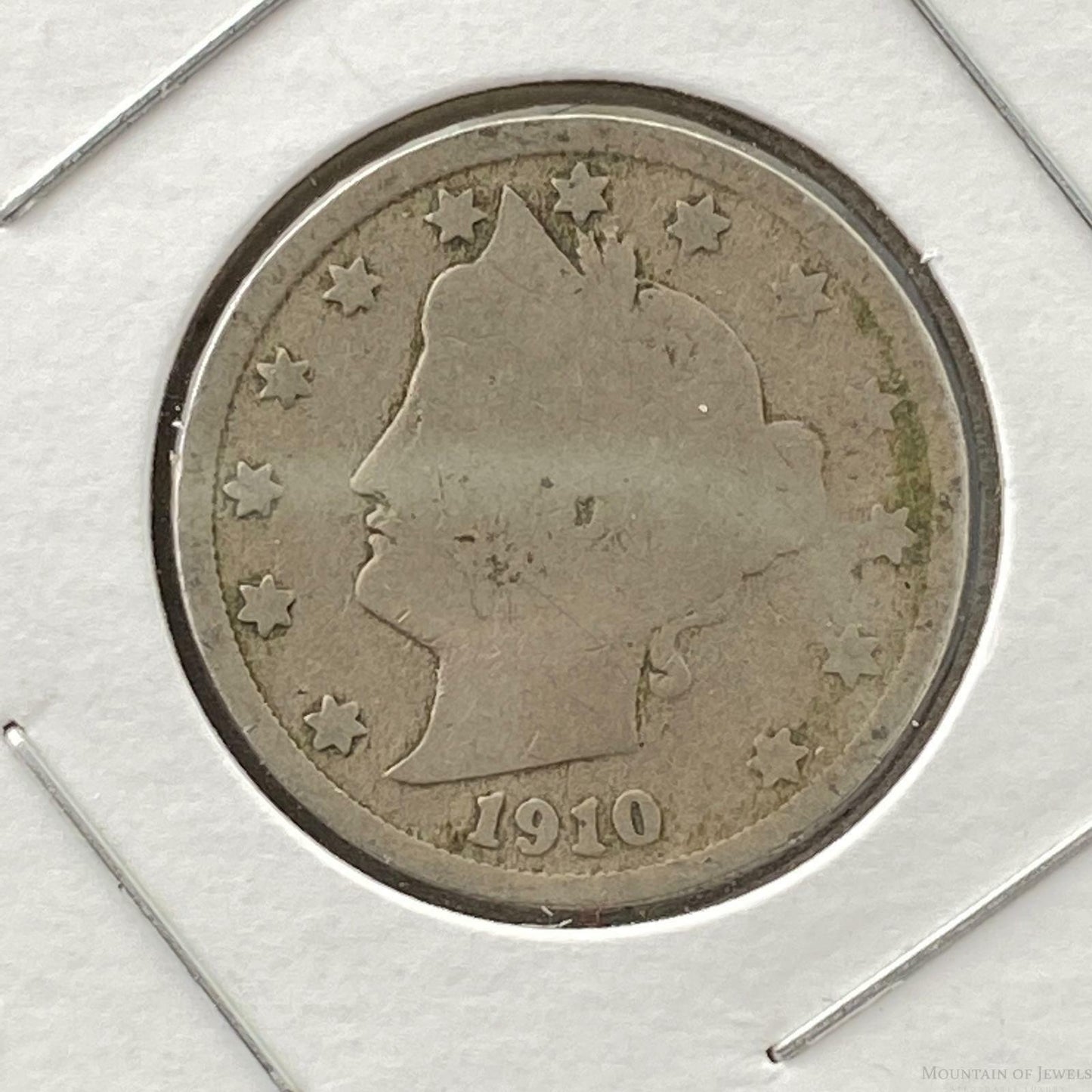 1910 US 5 Cents Liberty Head Nickel Antique Collectible Coin #92920-11