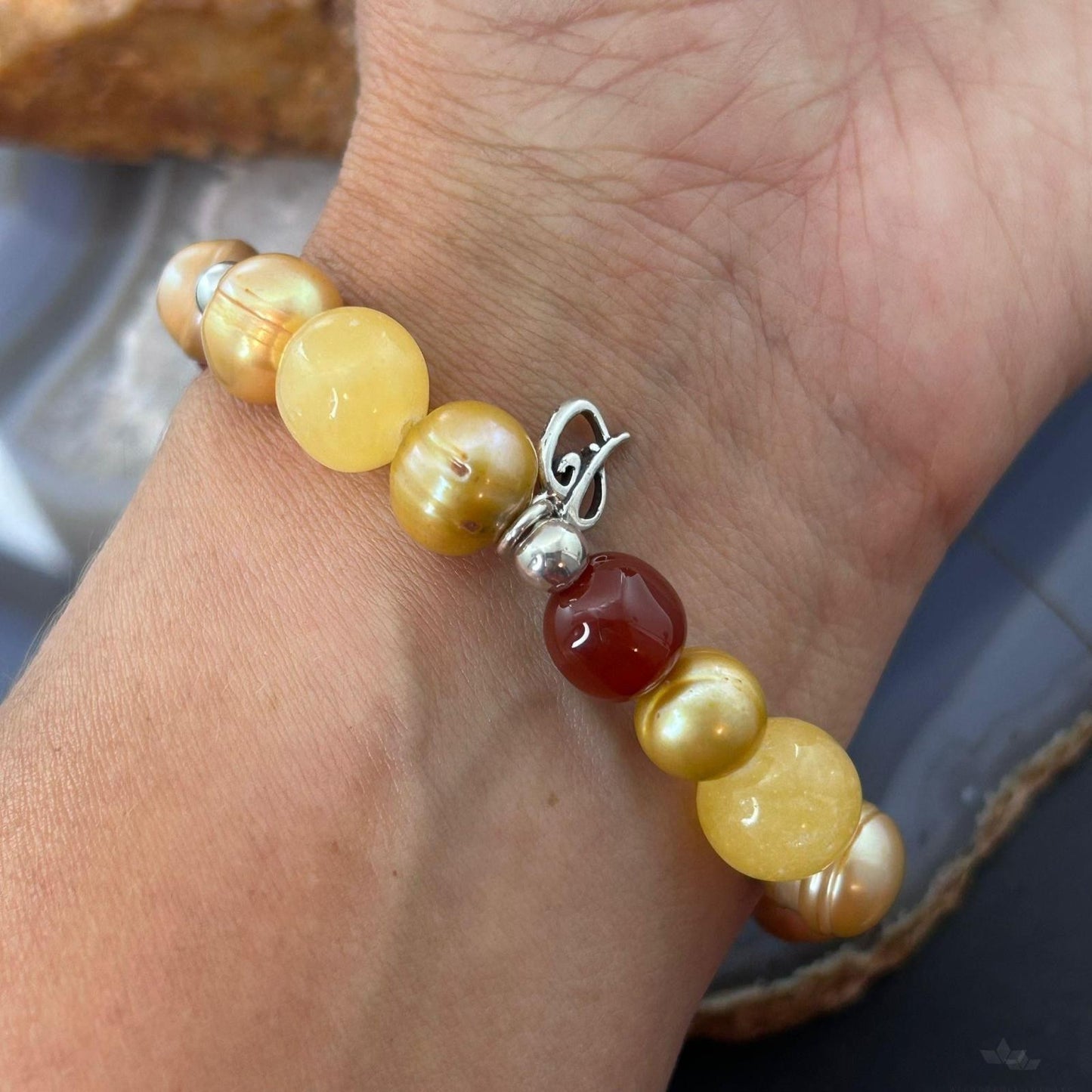 Carolyn Pollack Multi Stone Beaded 4mm-12mm Stretch Bracelet For Women