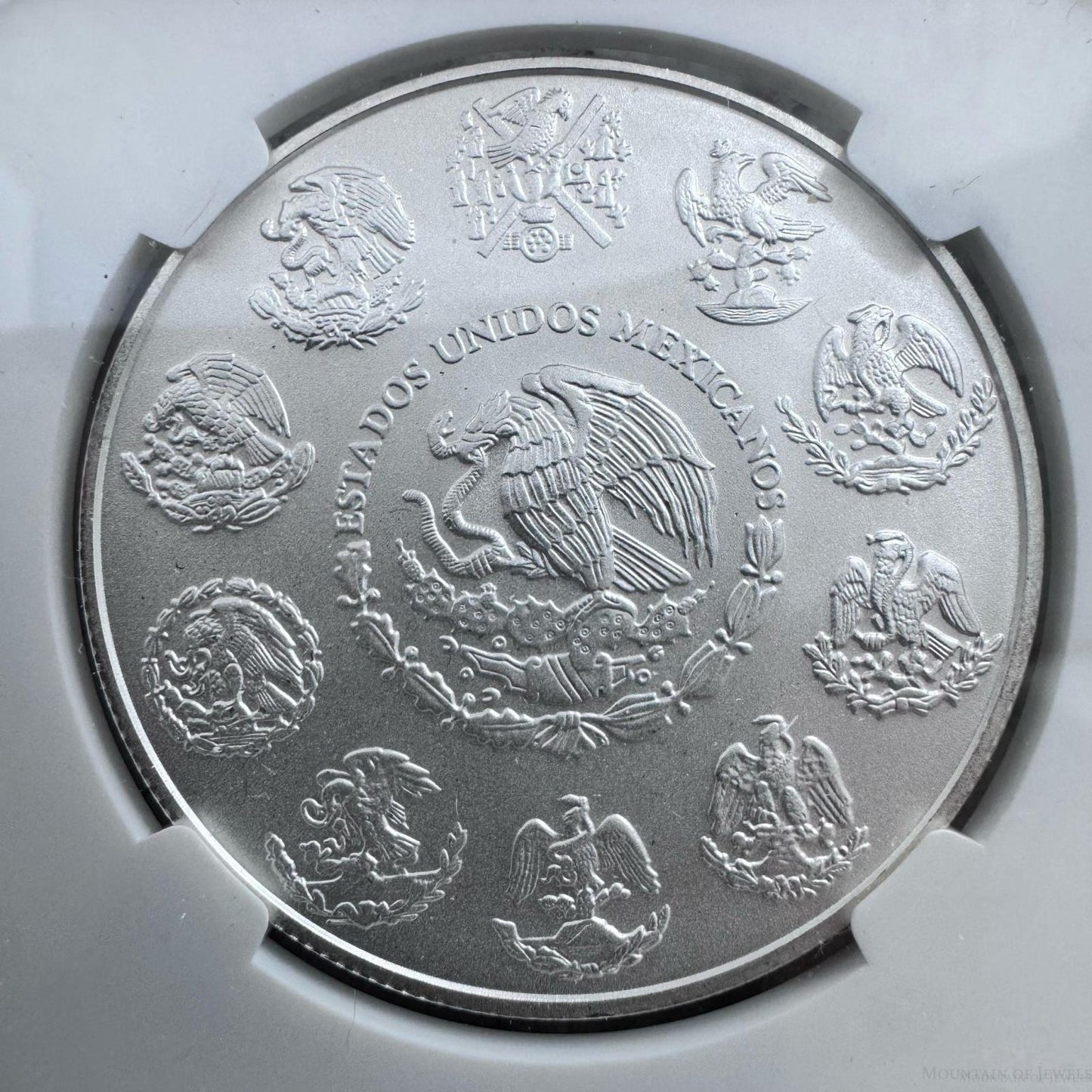 2011 Mexico Libertad One Ounce .999 Fine Silver NGC MS69 #013 Brown Label