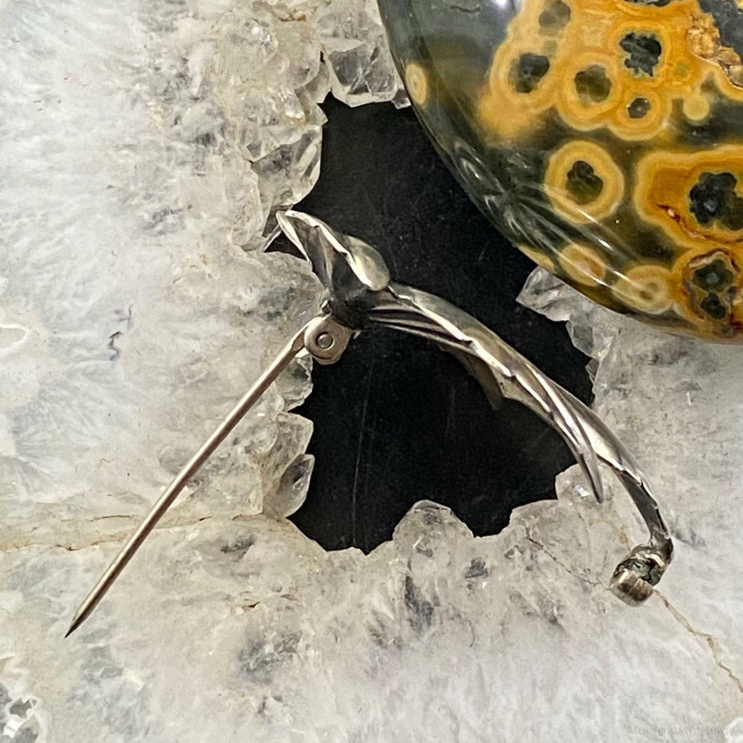 Vintage Sterling Silver Leaf Shaped Brooch By Jewelart