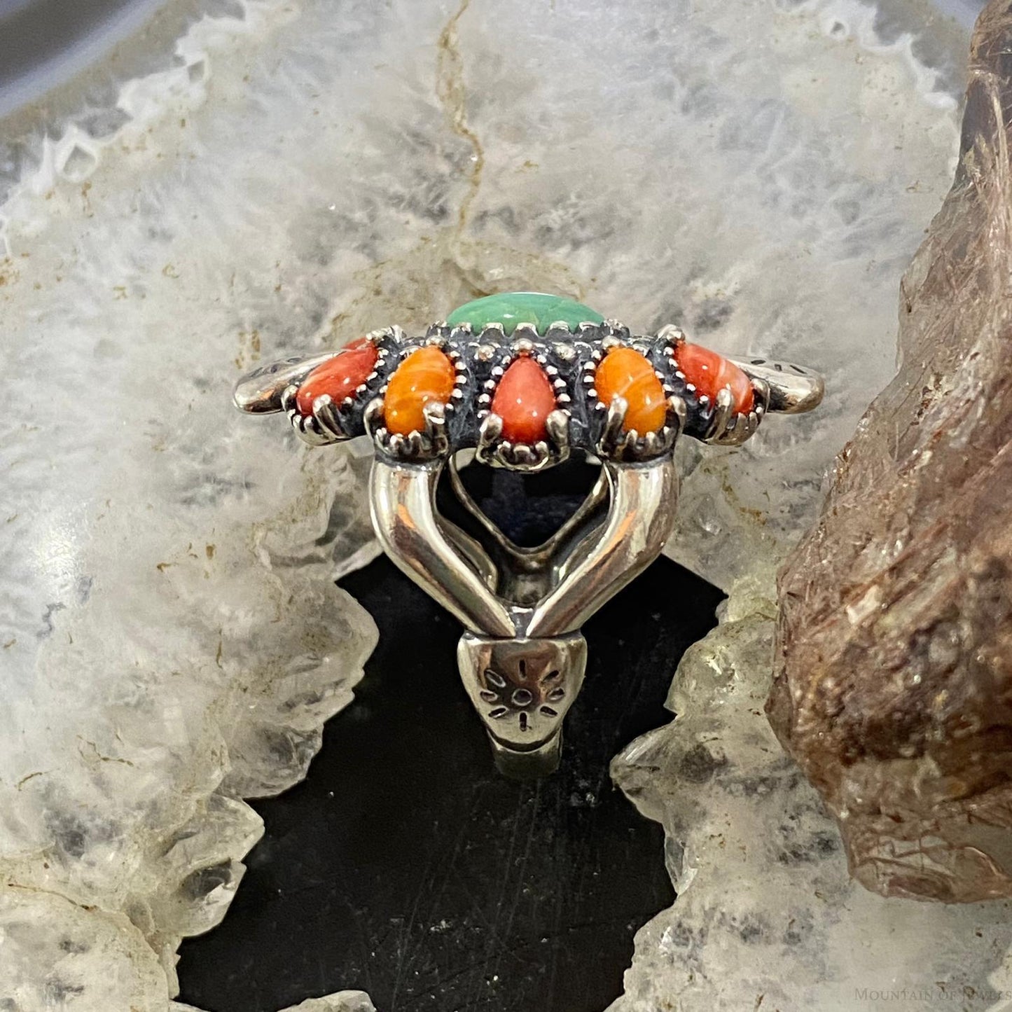 Carolyn Pollack Sterling Silver Multistone Oval Cluster Ring, Variety of Sizes