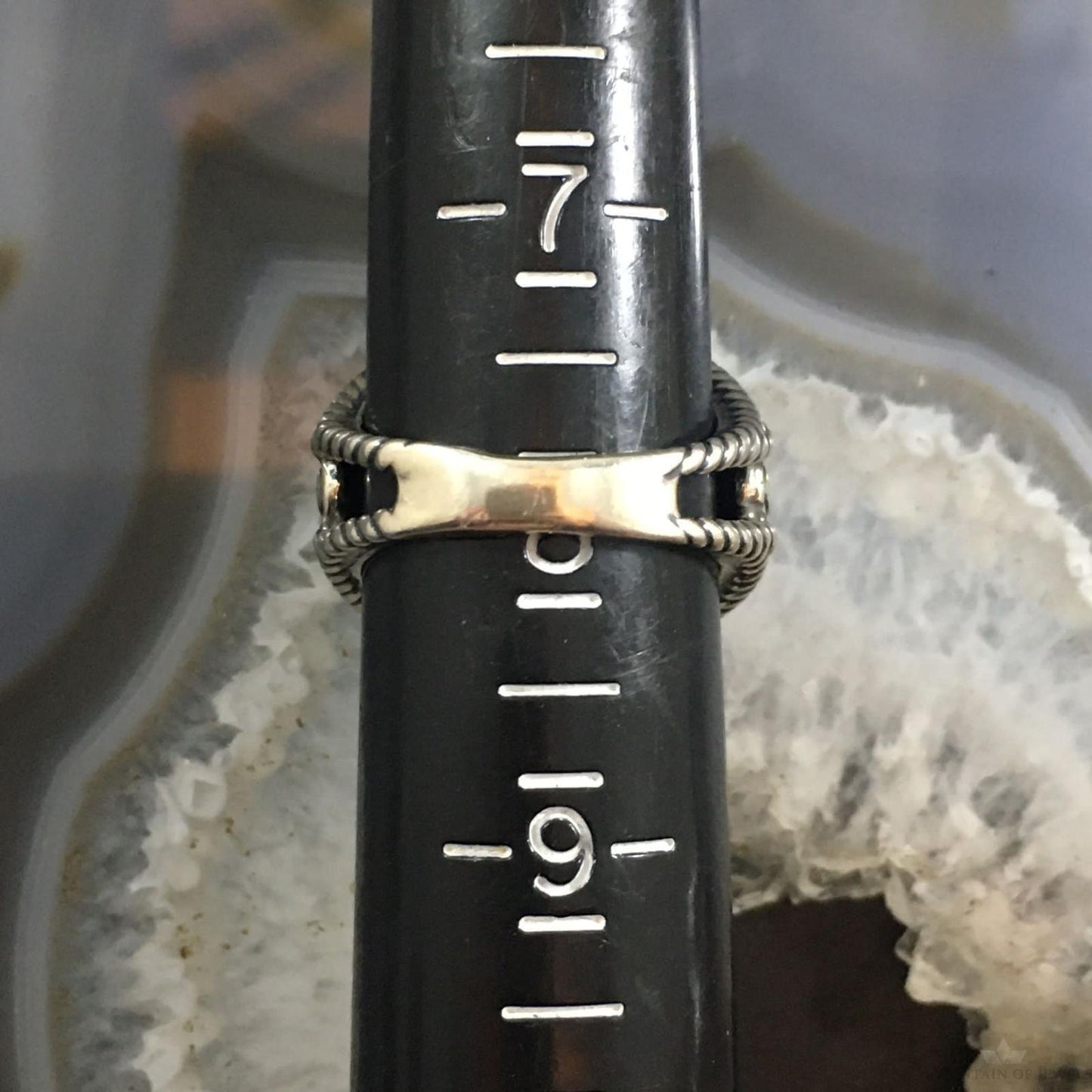 Carolyn Pollack Southwestern Style Sterling Silver Wide Decorated Ring For Women