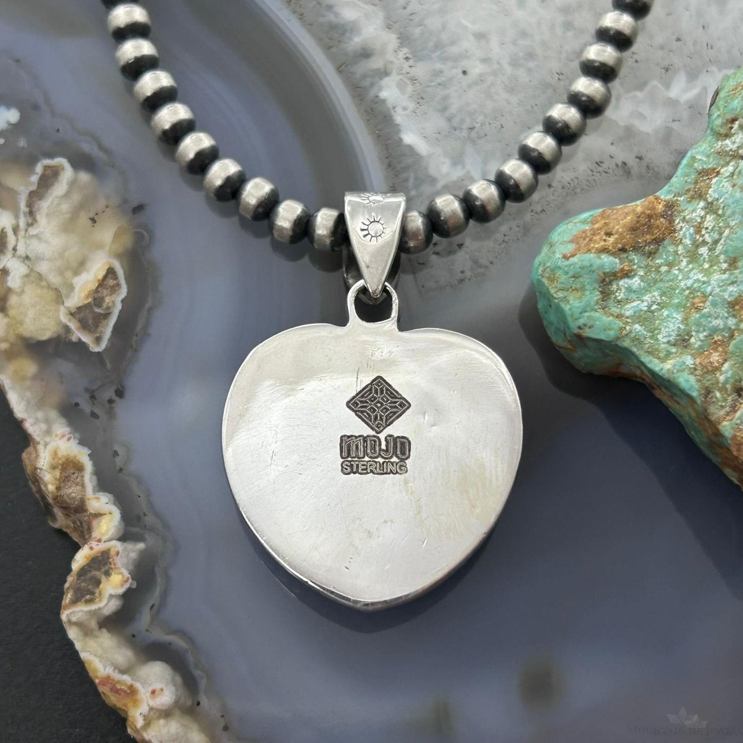 Sterling Silver Southwestern Style Wild Horse Heart Pendant For Women