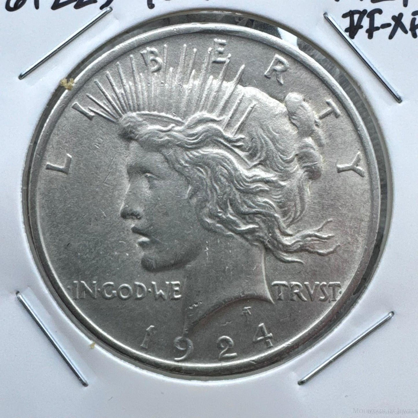 1924 US 90% Peace Silver Dollar VF-XF #61225-9OX LUSTER