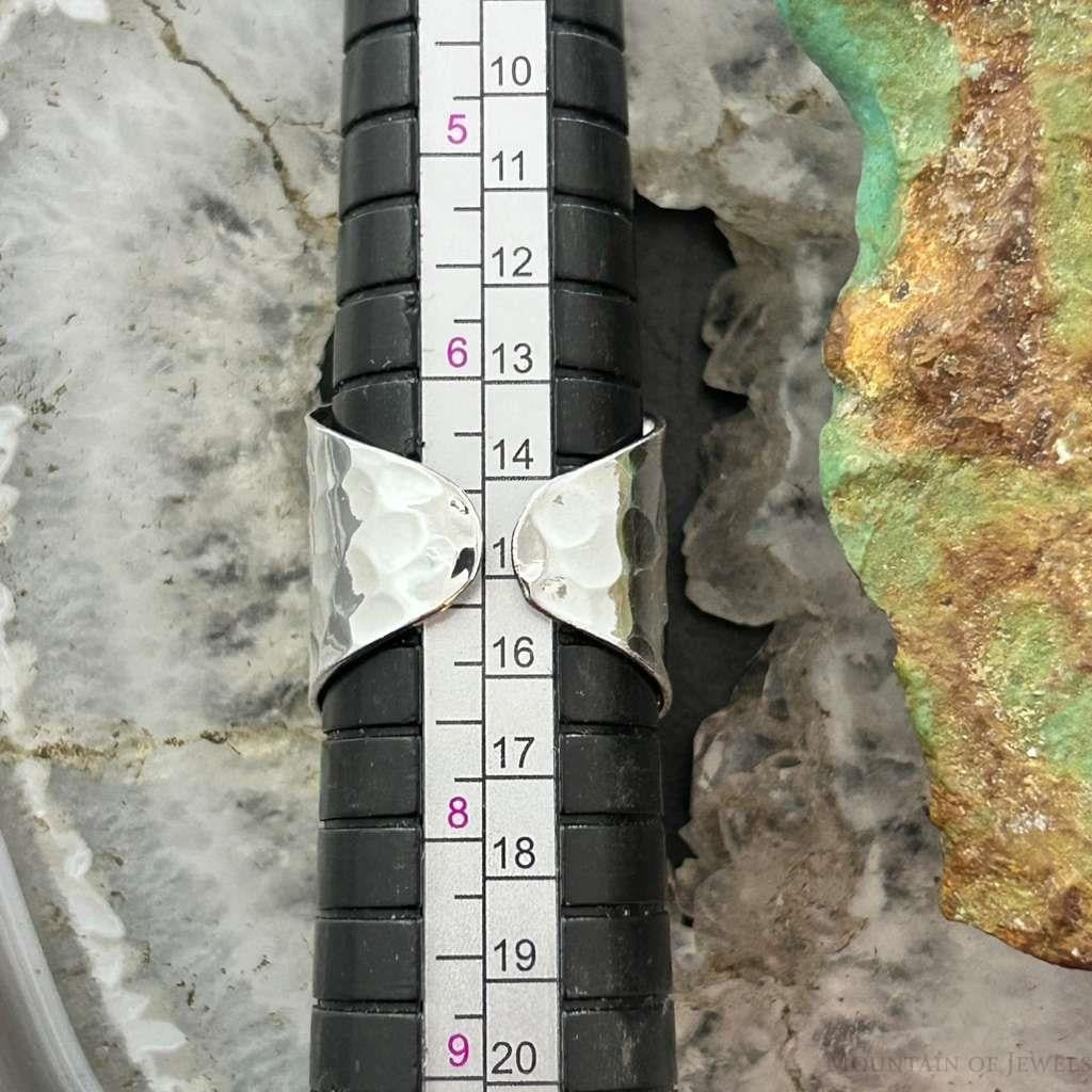 Sterling Silver Hammered Tapered Fashion Ring For Women