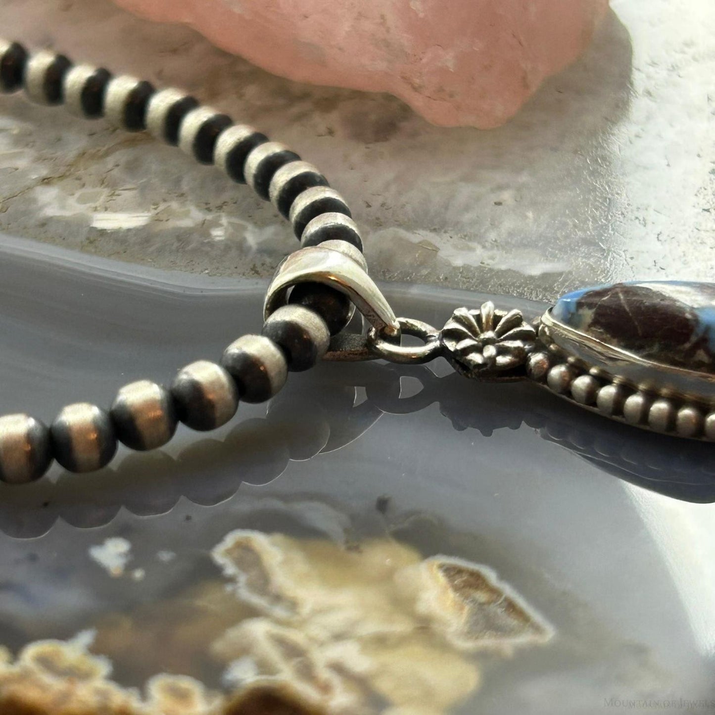 Sterling Silver Southwestern Style Teardrop Golden Hill Turquoise Pendant For Women