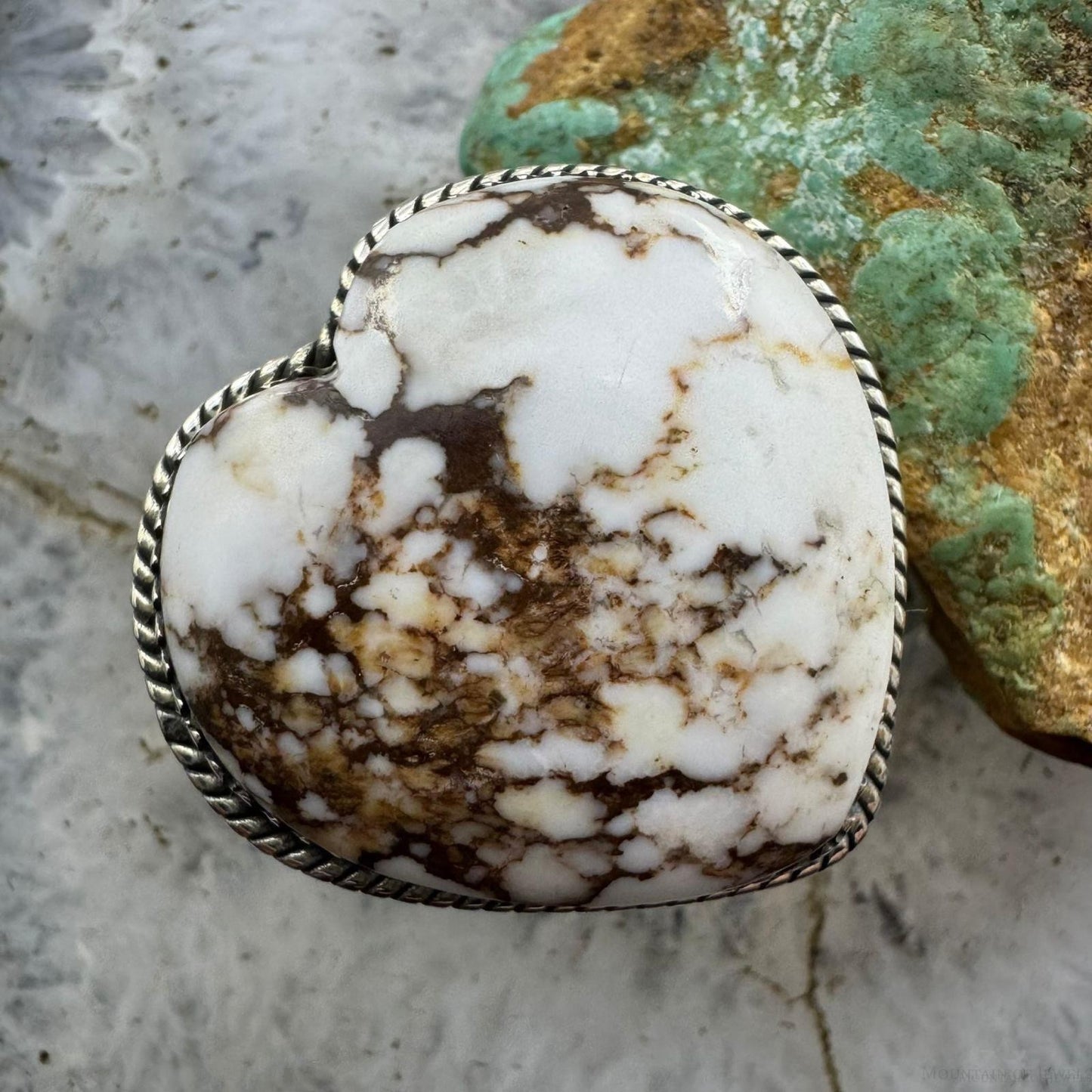 Sterling Silver Southwestern Style Wild Horse Heart Ring Size 10 For Women
