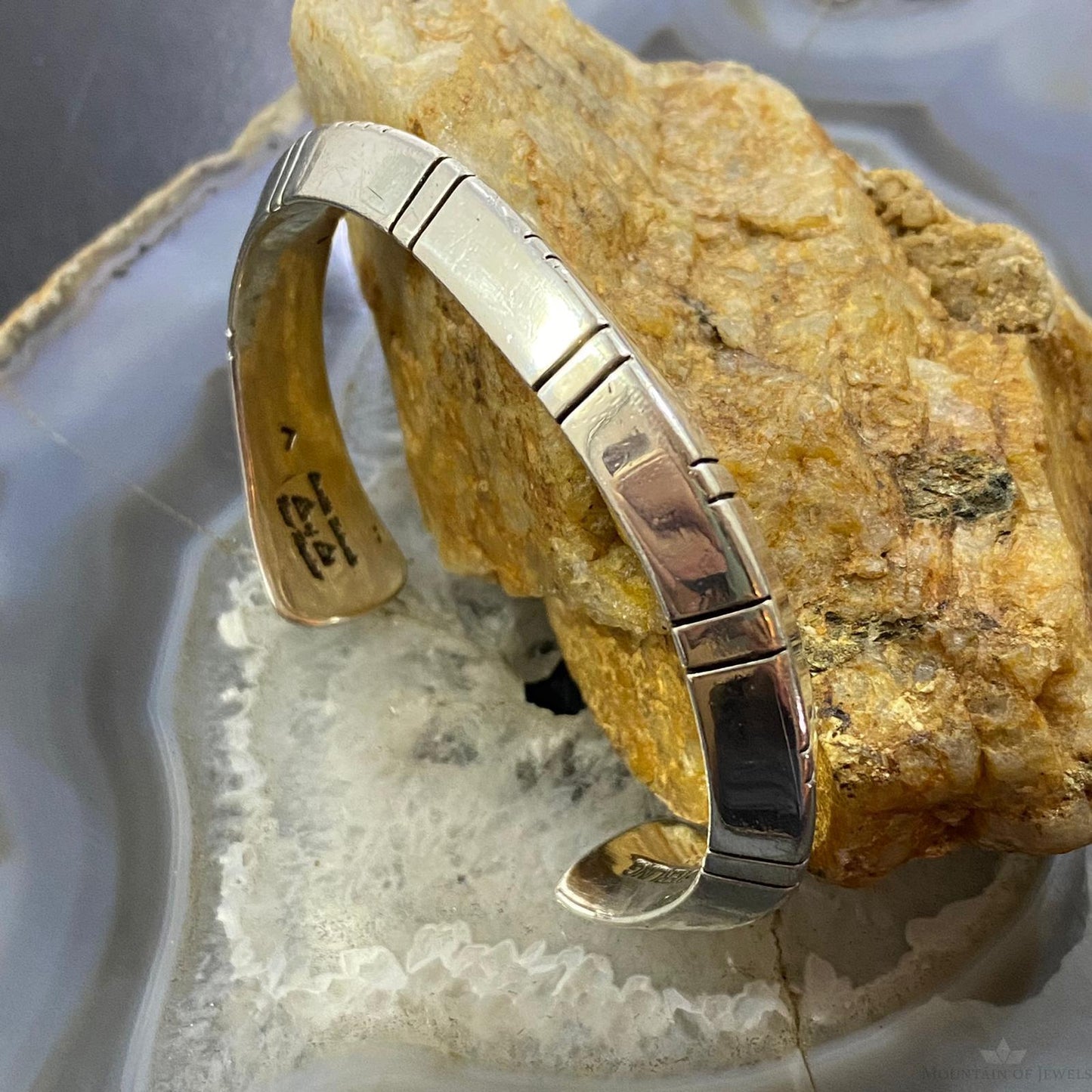 Orville Tsinnie Vintage Native American Sterling Carinated Bracelet For Women