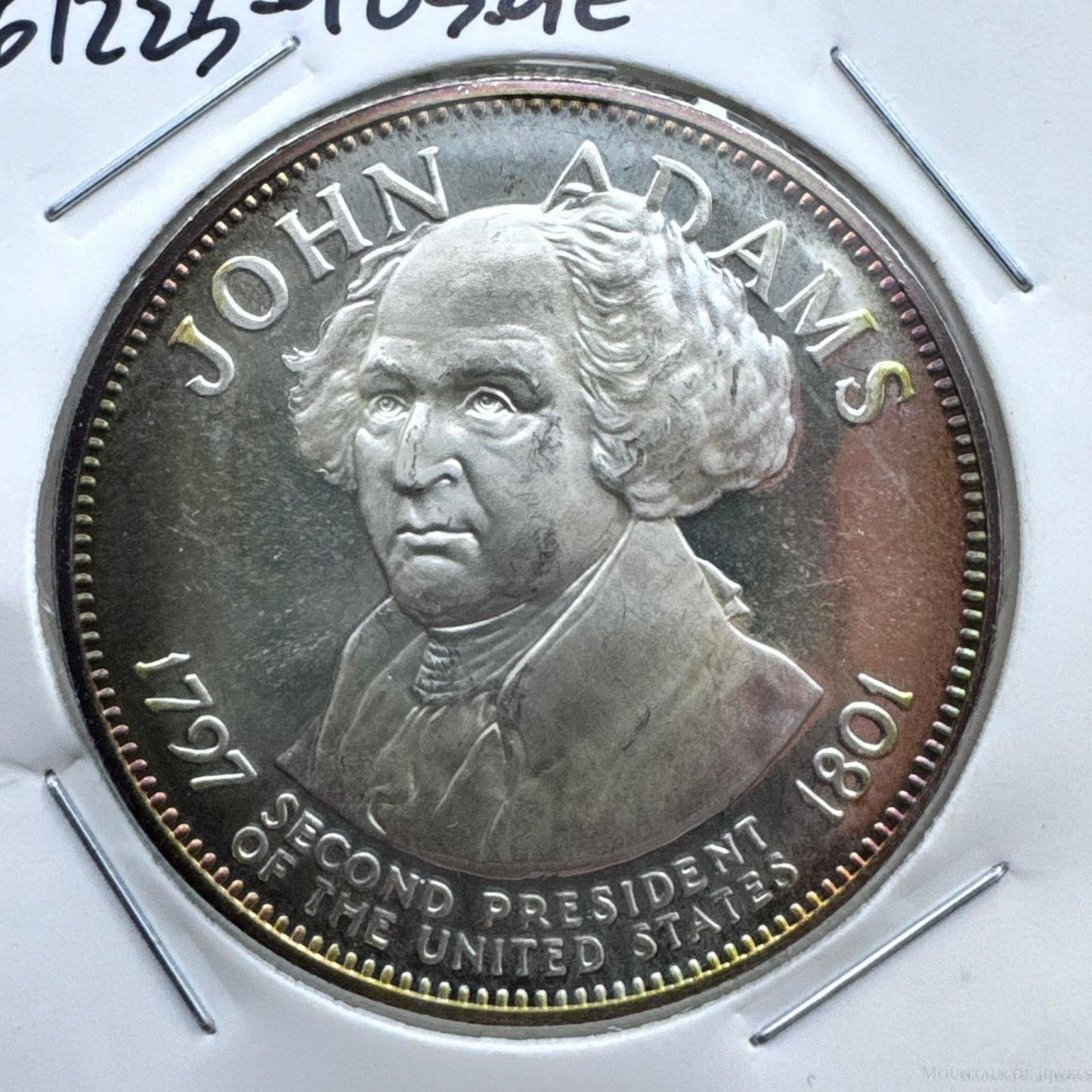 US .925 Silver John Adams Second President of the United States Bullion #61225-9