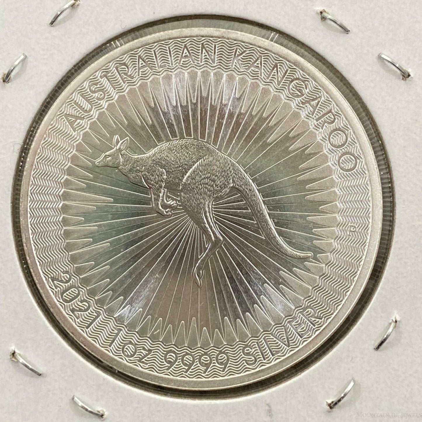 2021 1.0 Ounce .9999 Fine Silver Australian Kangaroo BU #11222-2