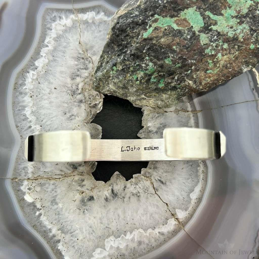Leander Tahe Native American Sterling Silver 3D Geometric Unisex Cuff Bracelet
