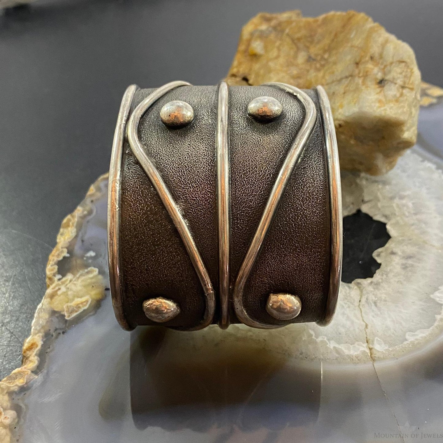 Tawney Cruz-Willie Native American Sterling Heavy Gauge Wide Unisex Bracelet