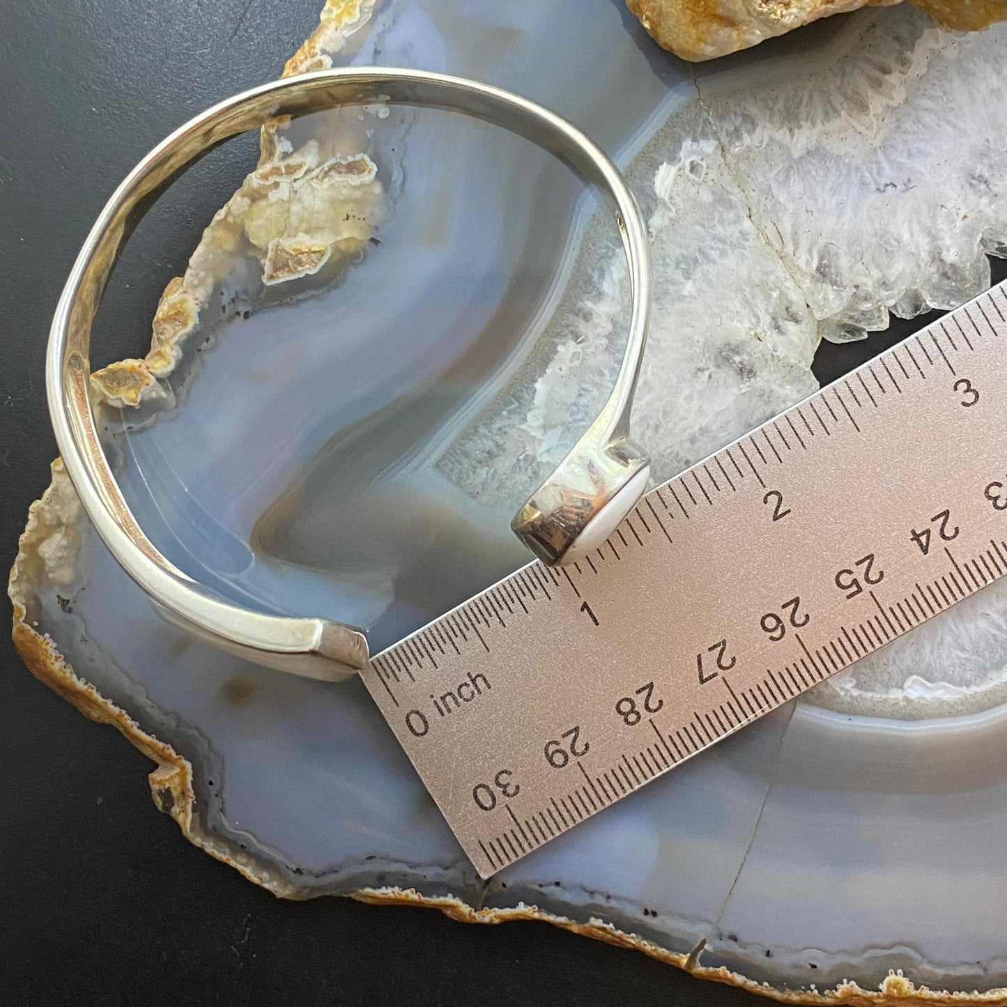 Sterling Mother of Pearl Swirl Adjustable Fashion Floating Bracelet For Women