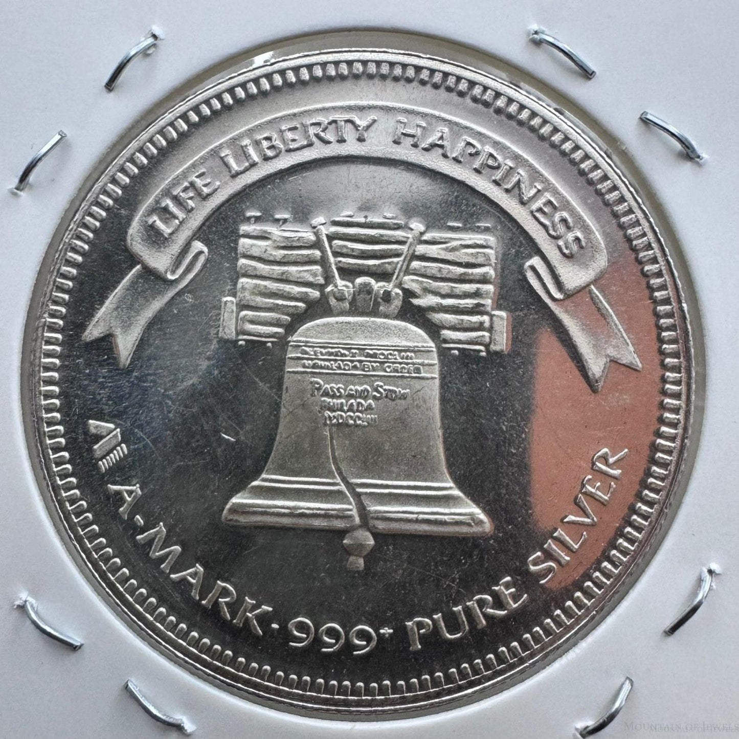 1986 US One Troy Ounce .999 Fine Liberty Silver Round #71725-2HD