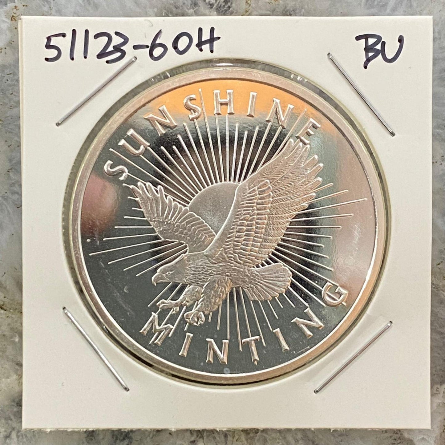 1.00 Ozt Flying Eagle Design .999 Fine Silver Sunshine Minting BU #51123-6OH