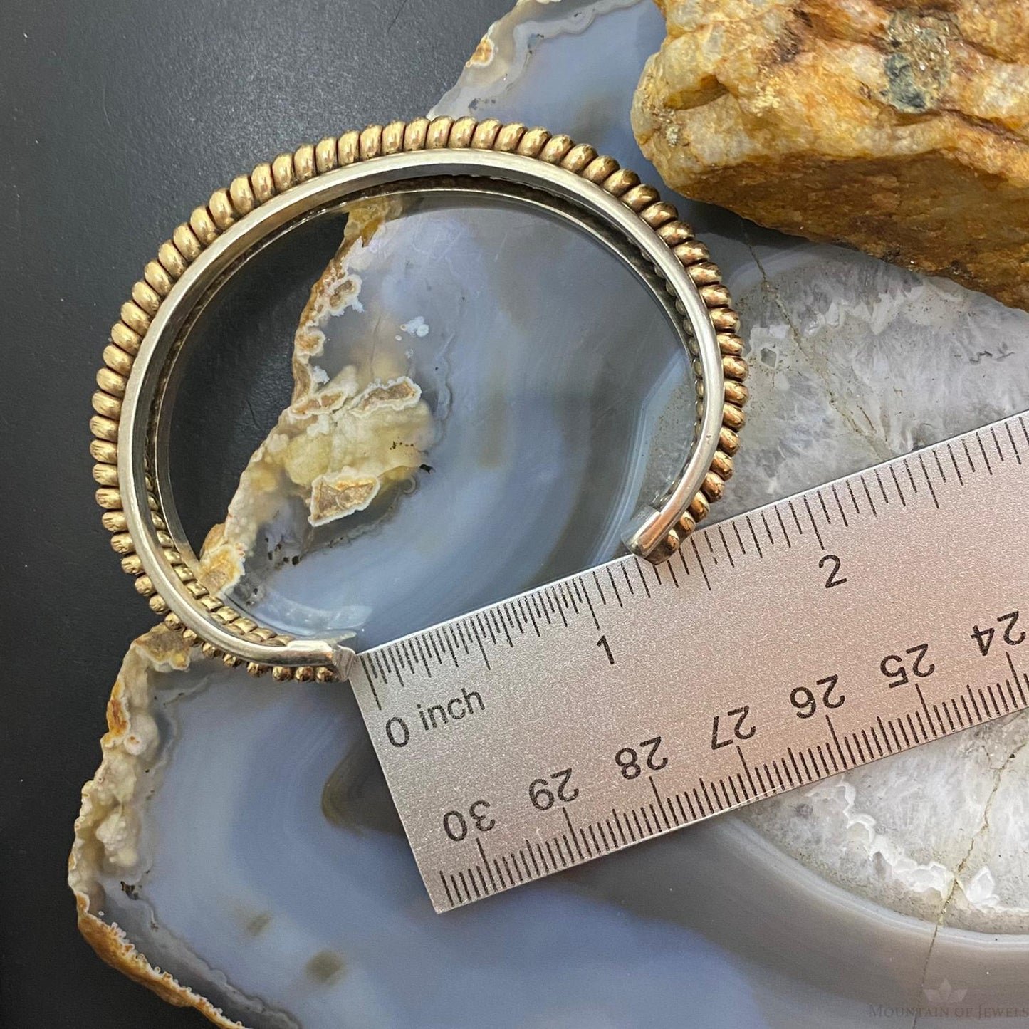 Tahe Vintage Native American Sterling & Gold Filled Coils Bracelet For Women