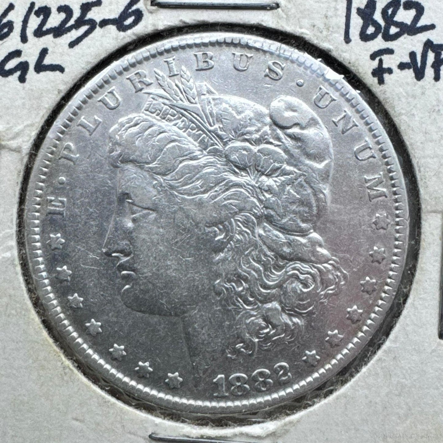 1882 US 90% Morgan Silver Dollar F-VF #61225-6GL