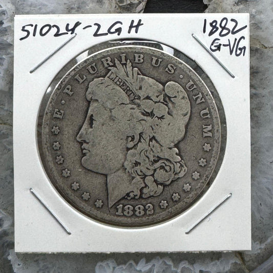 1882 US 90% Morgan Silver Dollar G-VG #51024-2GH