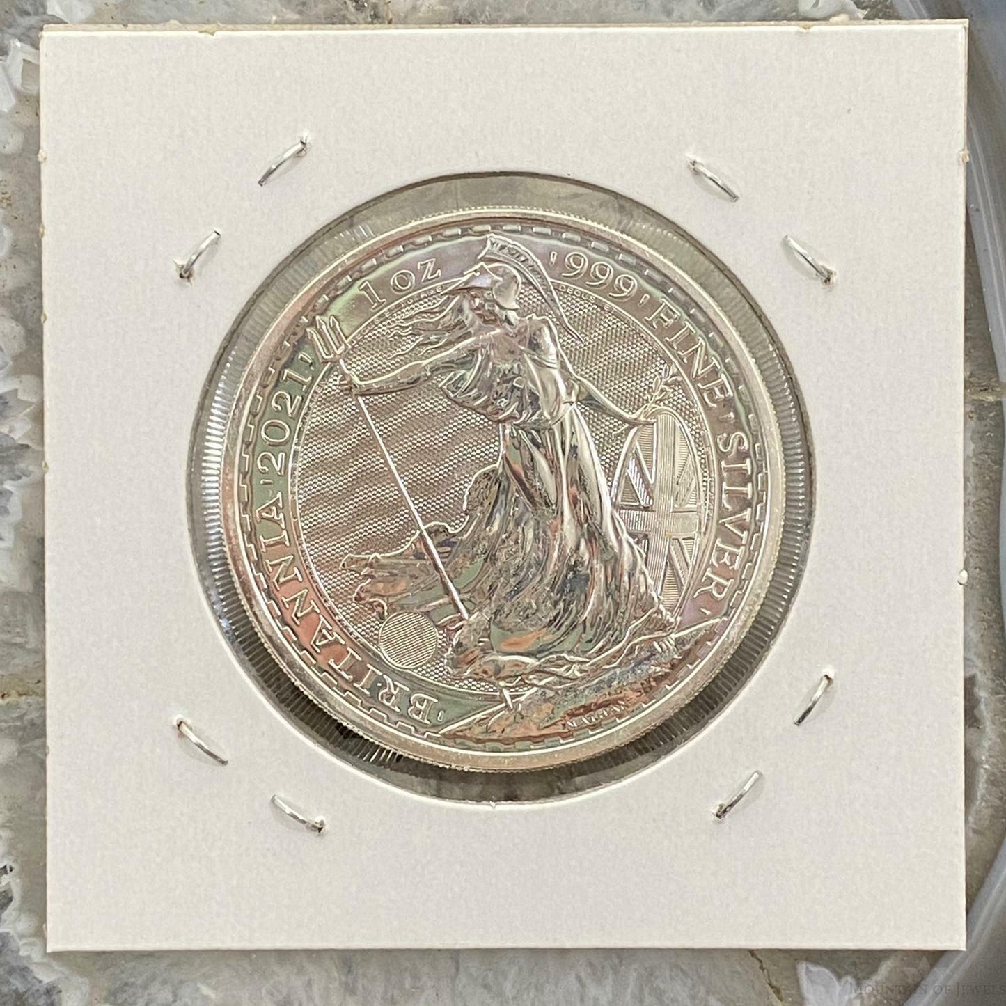 2021 UK 1.0 Ounce Britania 2 Pounds .9999 Fine Silver BU #13122-4