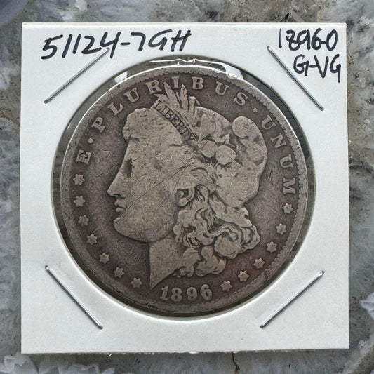 1896-O US 90% Morgan Silver Dollar G-VG #51124-7GH