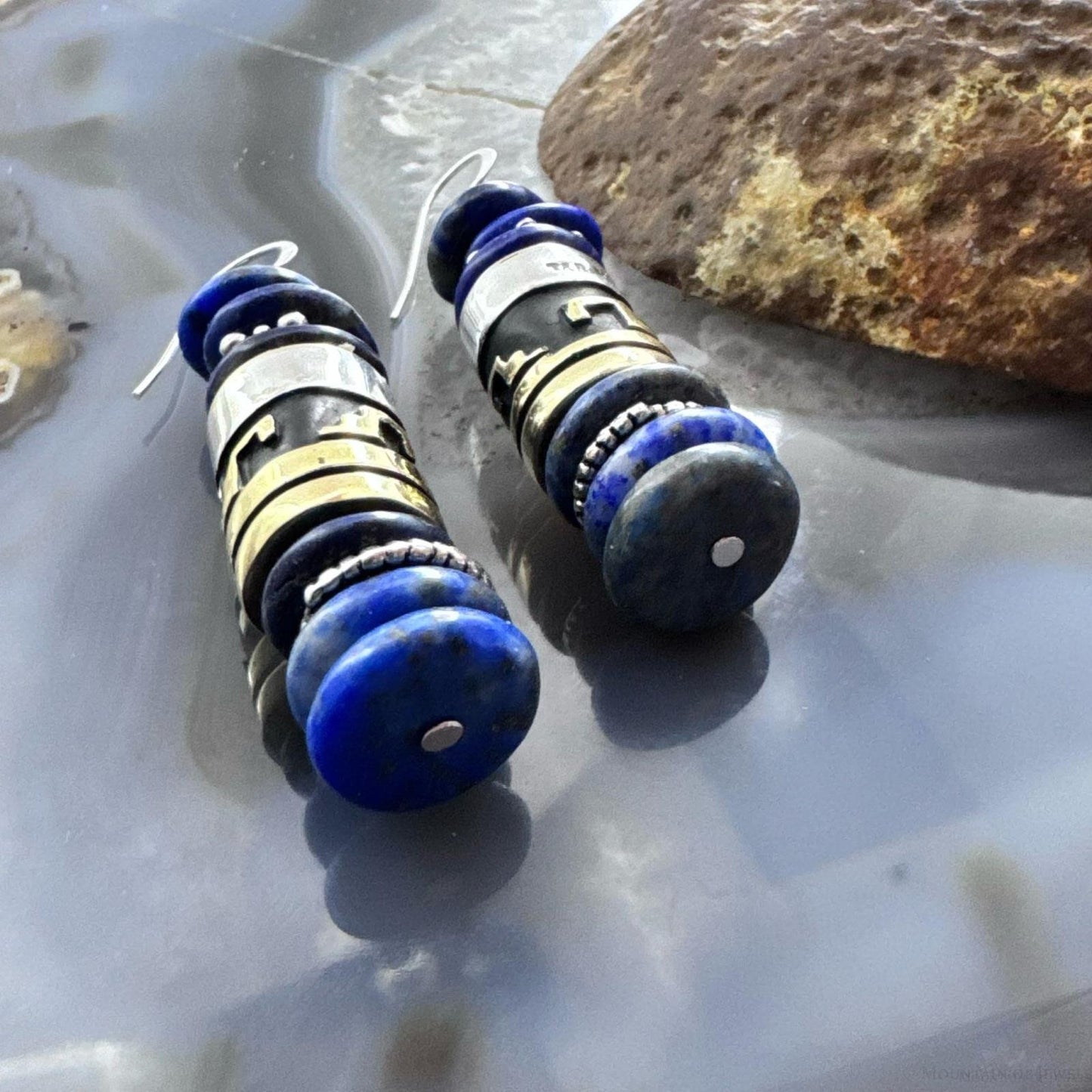 Tommy & Rosita Singer Sterling Silver Lapis Lazuli Bead Dangle Earrings For Women #1
