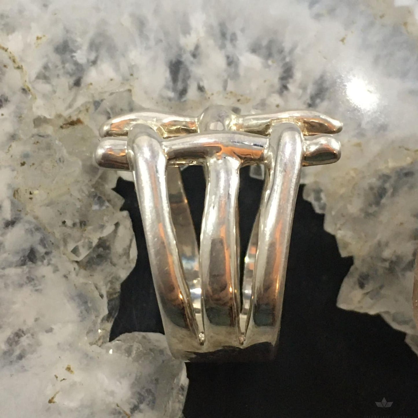 Carolyn Pollack Southwestern Style Sterling Silver Lattice Ring For Women