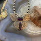 Brad Panteah Sterling Silver 2 Oval Sugilite Butterfly Brooch/Pendant For Women