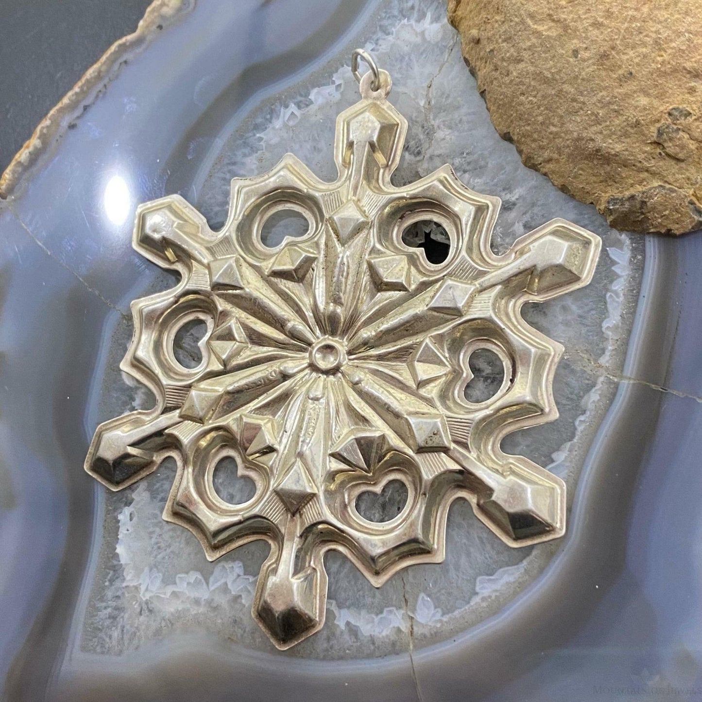 Vintage 1979 Christmas Snowflake Sterling Silver Ornament/ Pendant by Gorham