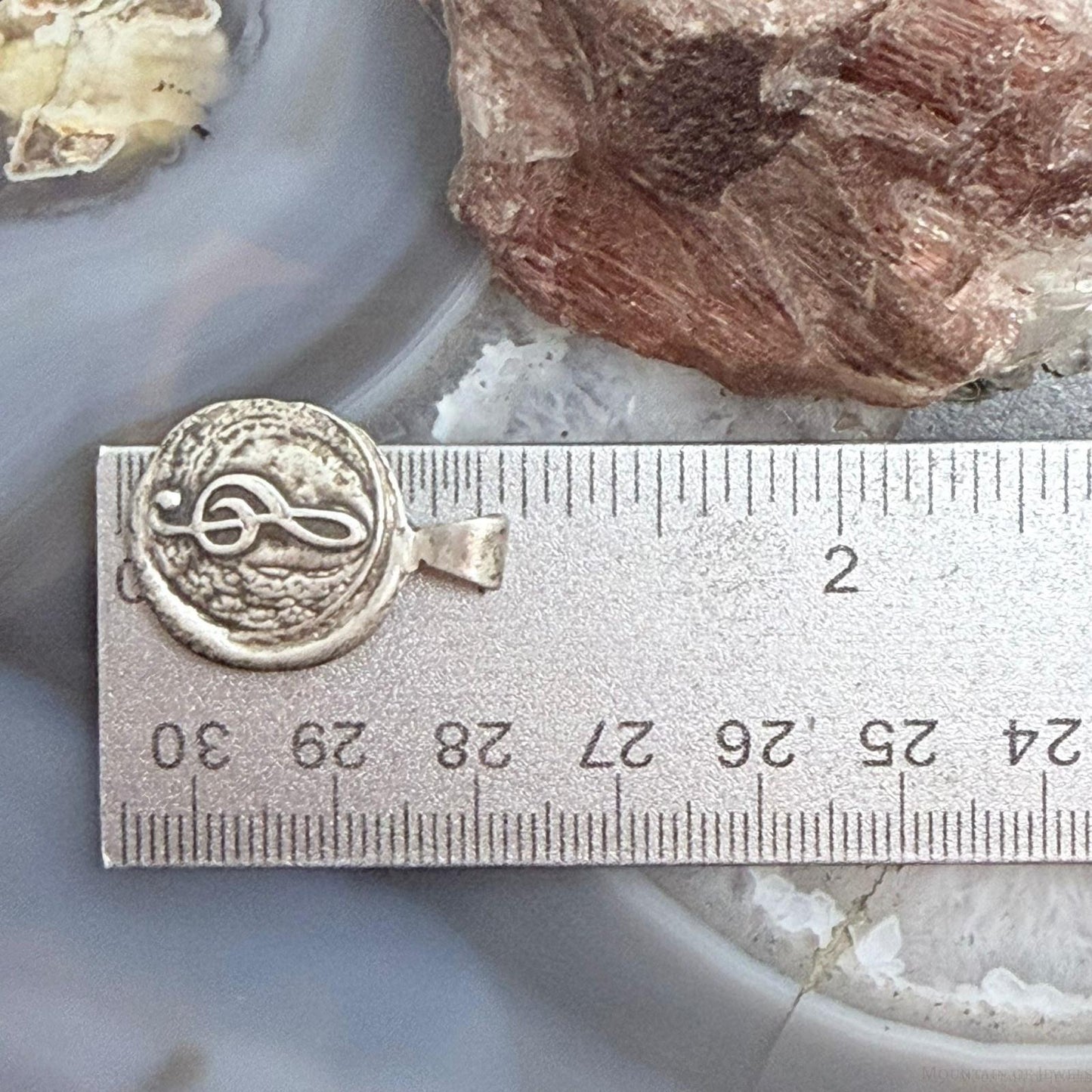 Vintage Sterling Silver Treble Clef Unisex Pendant