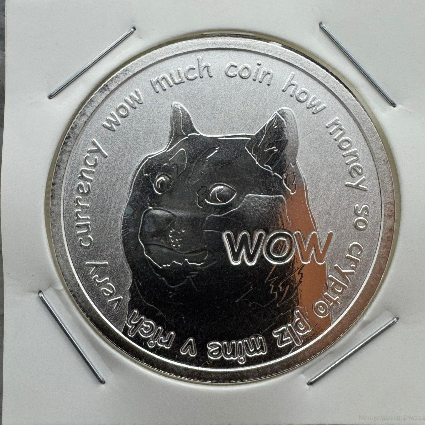 One Troy Ounce of .999 Pure Silver Dog Coin Bitpay Round Mint