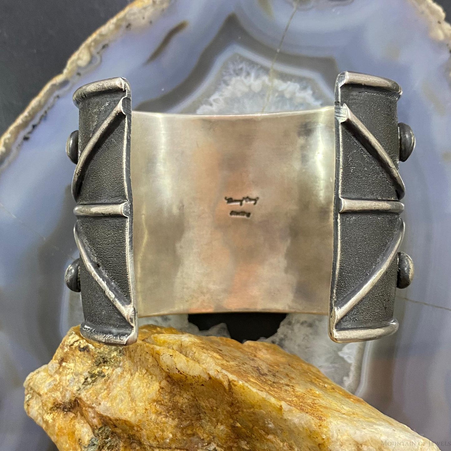 Tawney Cruz-Willie Native American Sterling Heavy Gauge Wide Unisex Bracelet