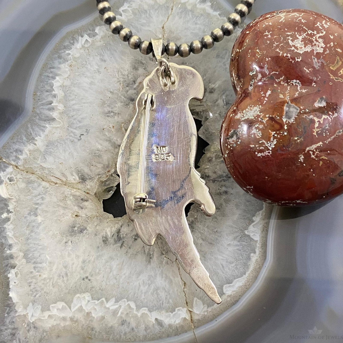 Sterling Silver Signed Parrot Brooch/Pendant For Women