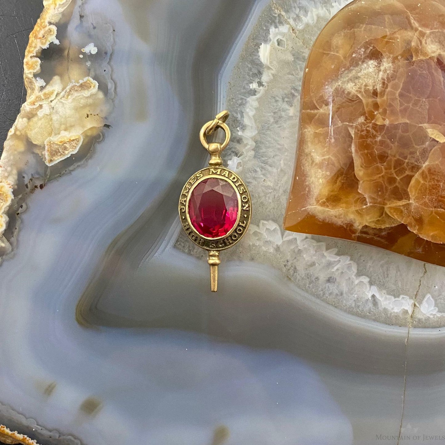 Vintage 10K Yellow Gold James Madison High School Unisex Pendant