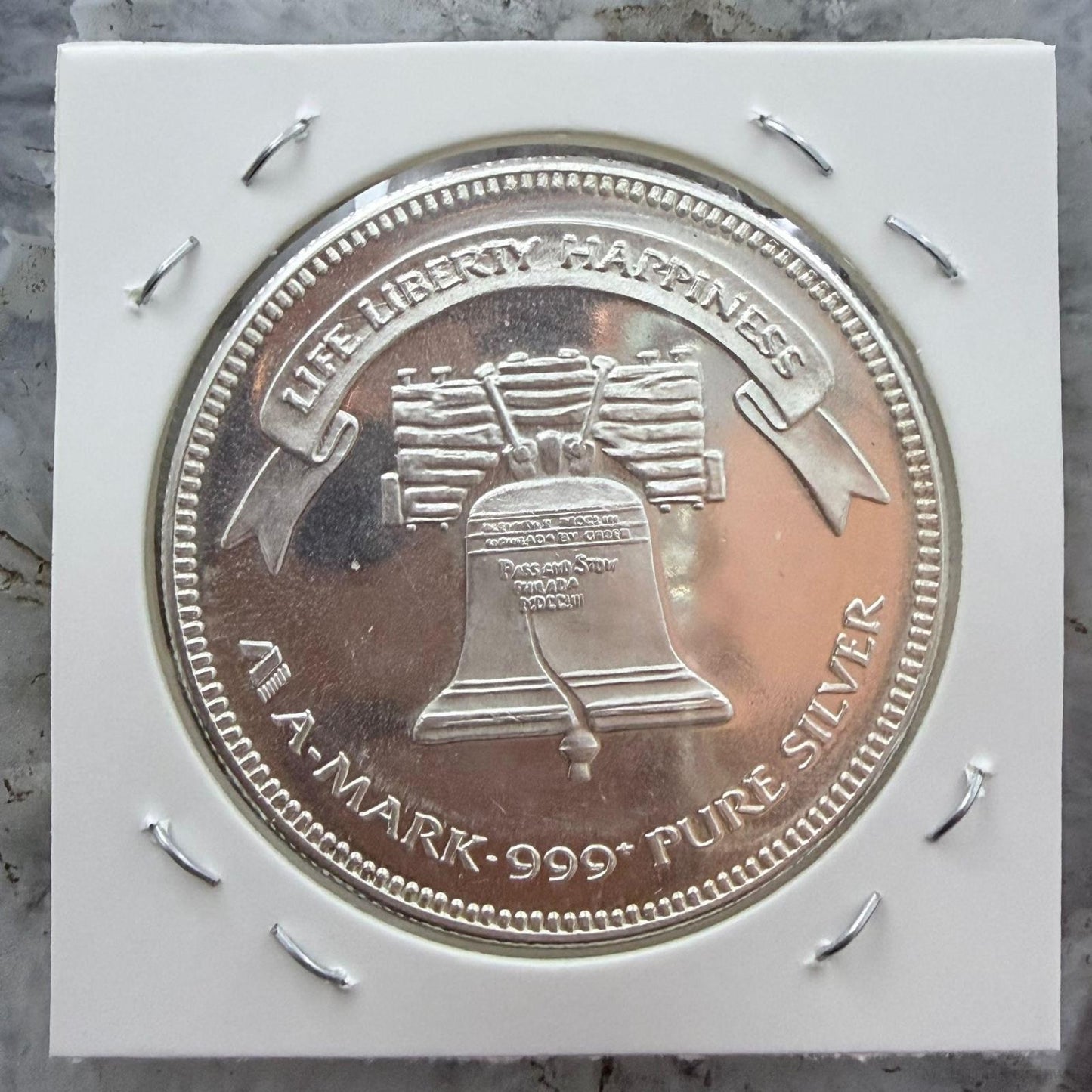 1985 US One Troy Ounce .999 Fine Silver Round Liberty Silver XF #121325-9DE