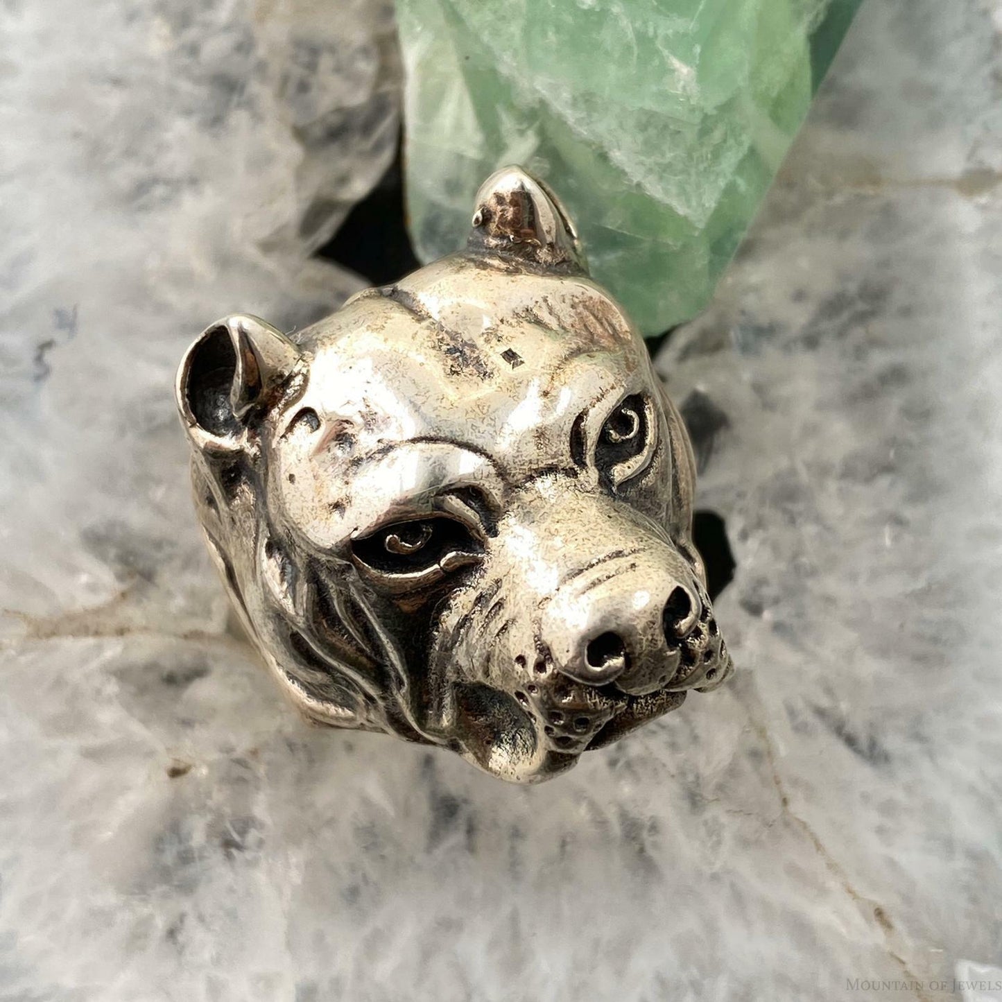 Sterling Silver Dog Ring Size 8.5 For Men/Women 22 grams
