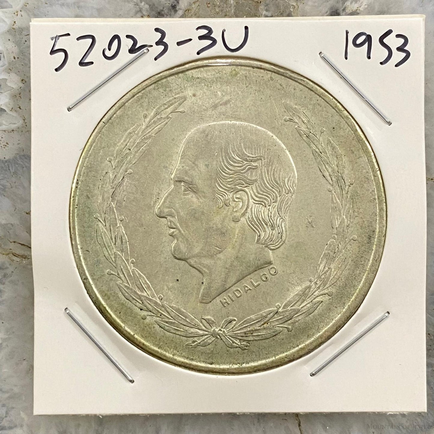 1953 Mexico 5 Pesos .720 Silver Coin #52023-3U