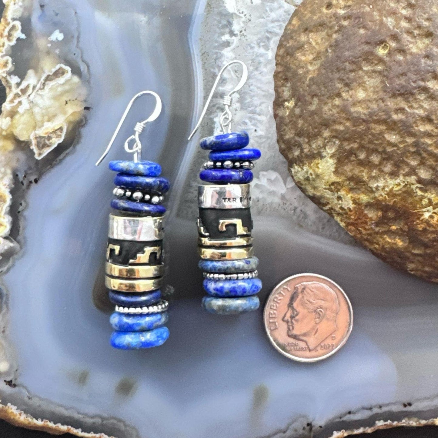 Tommy & Rosita Singer Sterling Silver Lapis Lazuli Bead Dangle Earrings For Women #1