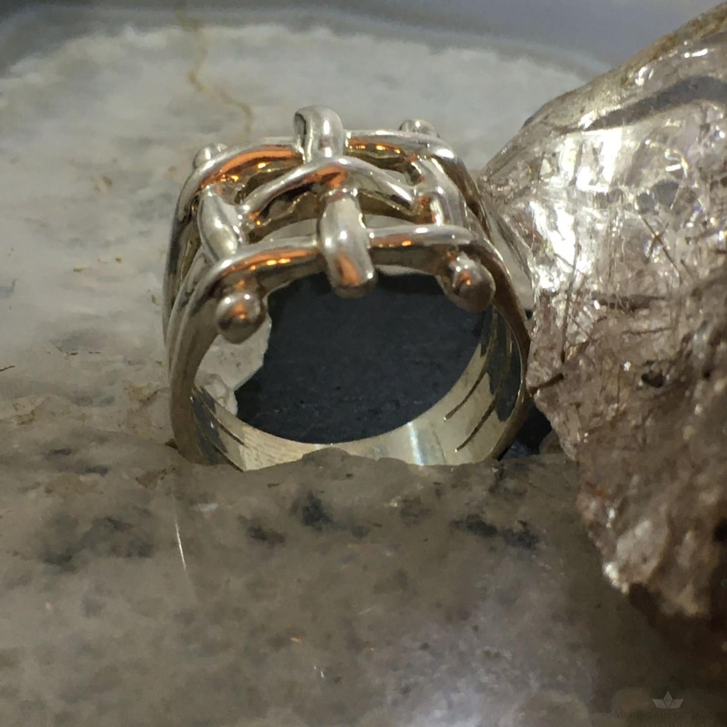 Carolyn Pollack Southwestern Style Sterling Silver Lattice Ring For Women