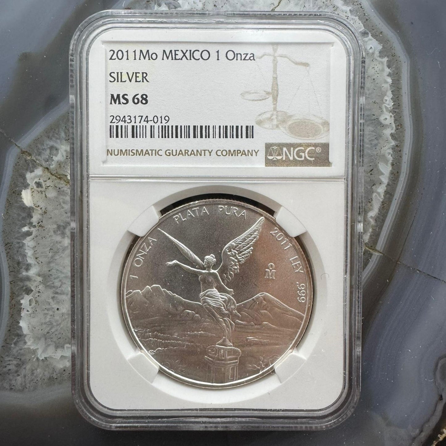 2011 Mexico One Ounce Libertad .999 Fine Silver NGC MS68 #2943174-019
