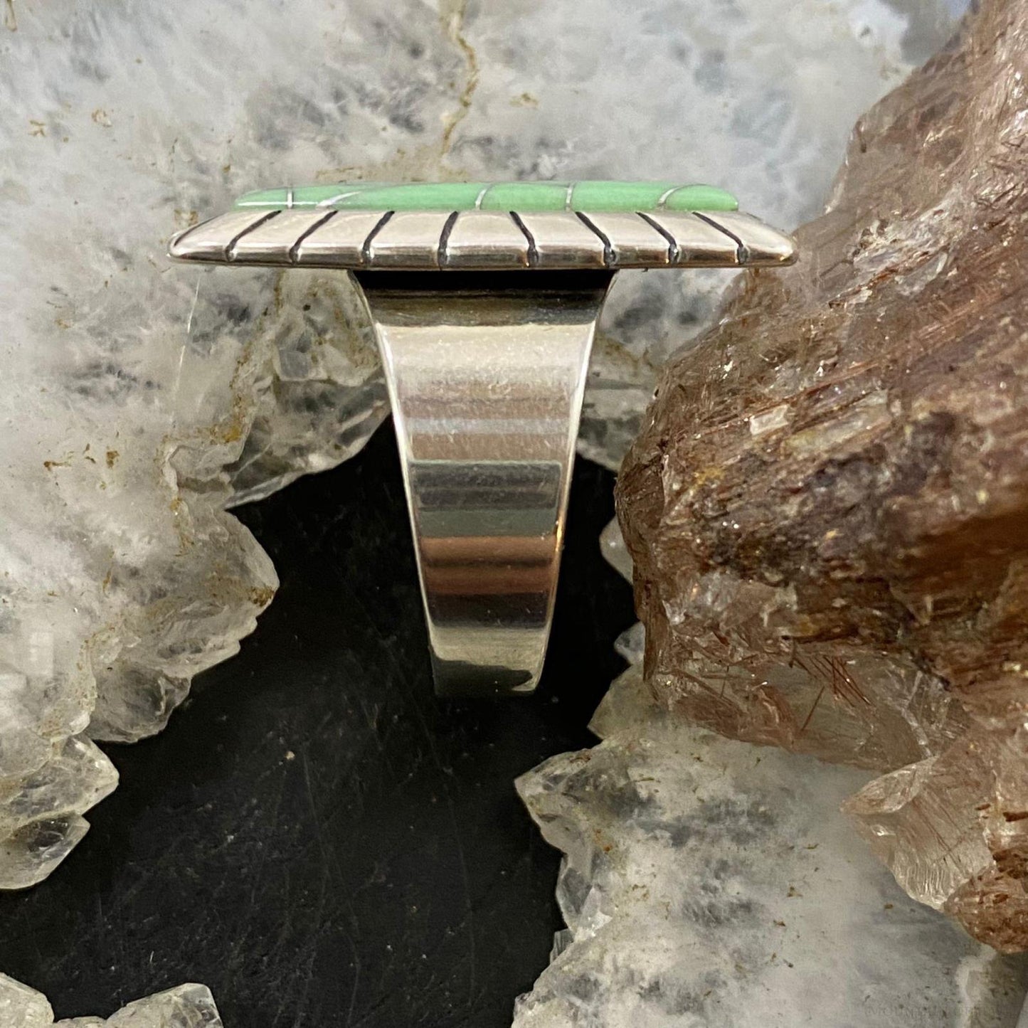Carolyn Pollack Sterling Silver Multi Stone Inlay Bar Ring Variety of Sizes