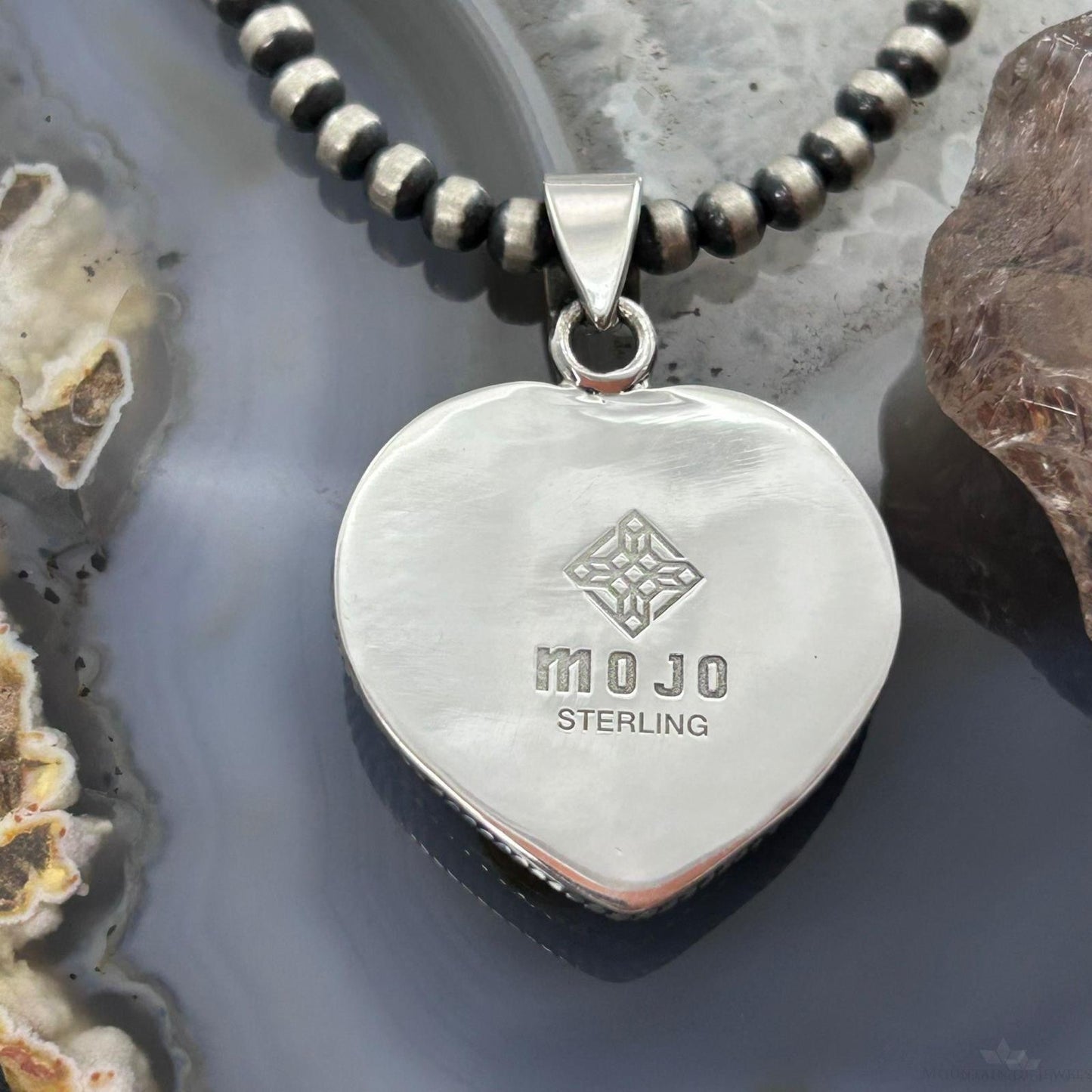 Sterling Silver Southwestern Style Wild Horse Heart Pendant For Women